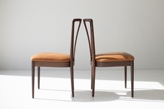 Derby Dining Chairs, Modern Wood Dining Chairs, Walnut, Leather, Peabody, Craft