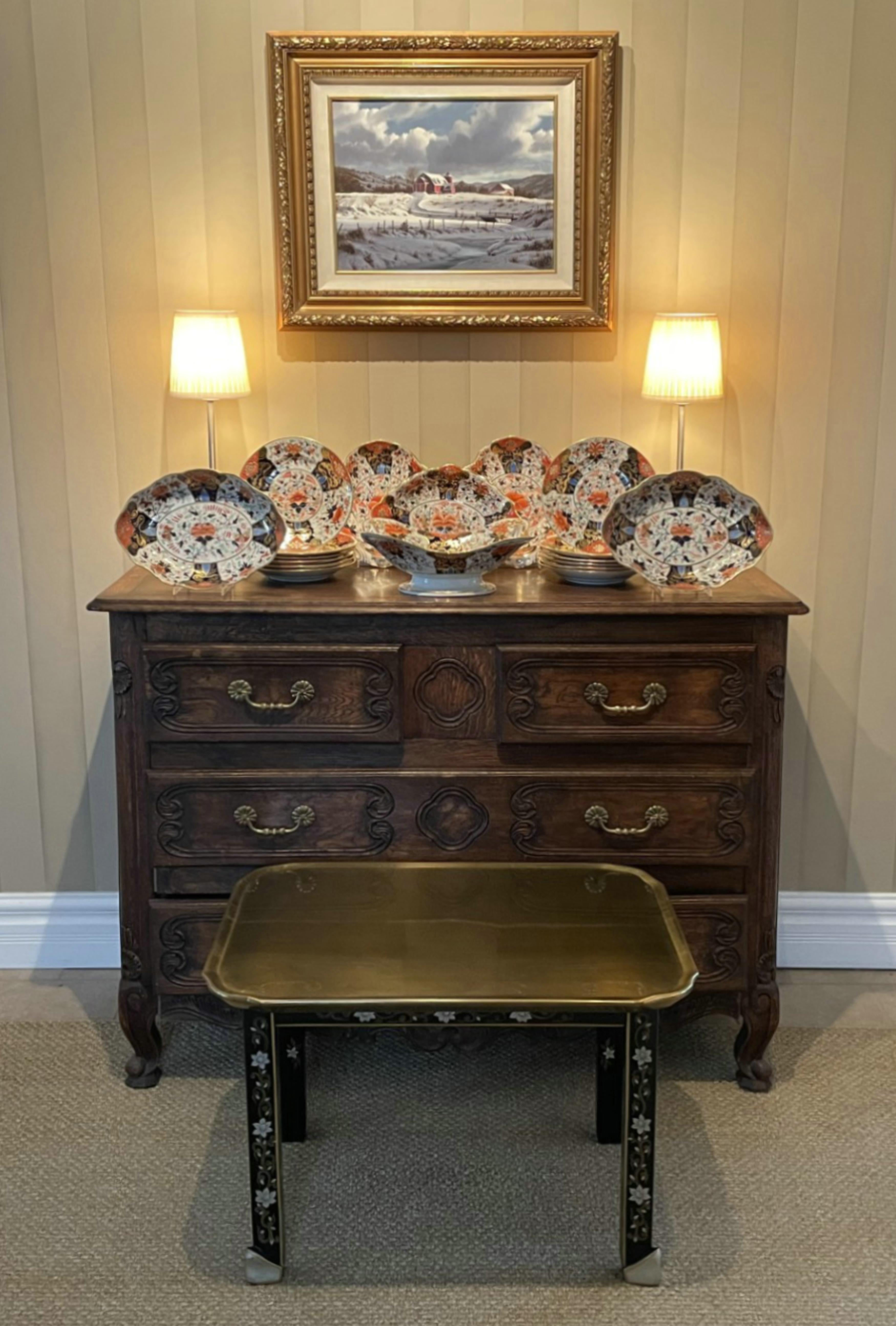 Derby Duesbury Imari Porcelain Dessert Service - 18 Pieces - U.K. - Circa 1825 For Sale 11