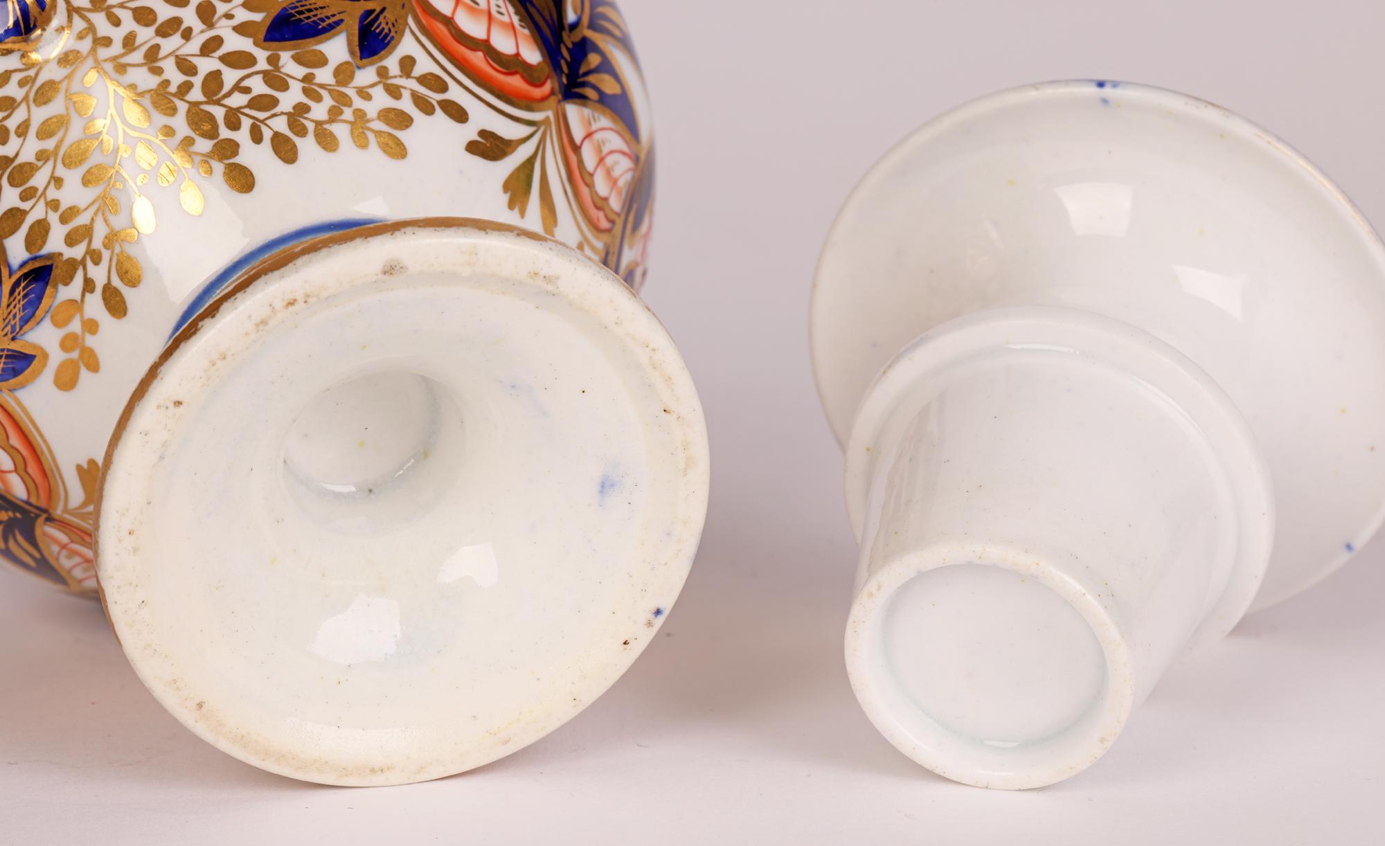 Encrier et porte-plume à plumes de poupée en porcelaine Derby Imari Pattern Partners en vente 6