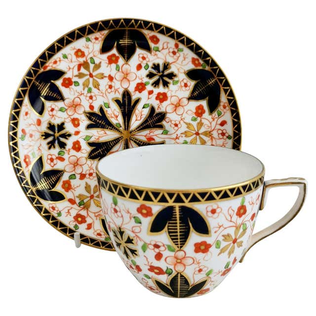 Crown Derby Porcelain Breakfast Tea Set, White and Gilt, George III ...