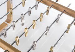 Modern Oak and Glass Foosball Table by Impatia