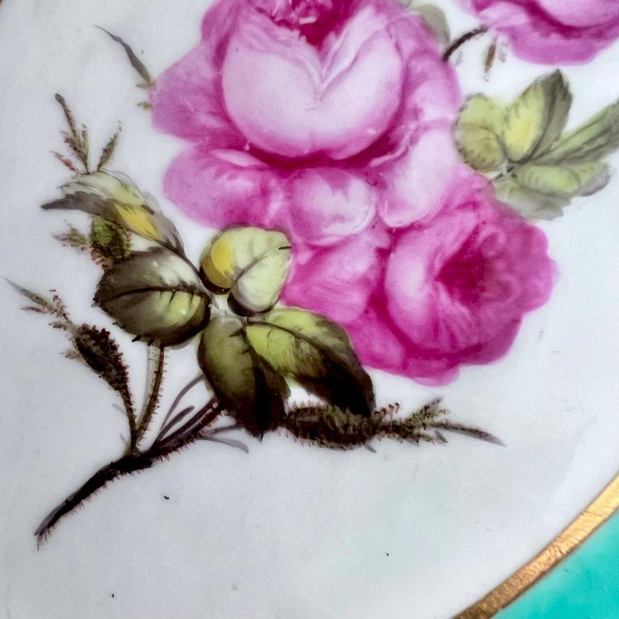 Ovale Derby-Schale, Kammerservice, William Billingsley-Rosen auf Grün, 1795 (2) im Angebot 5