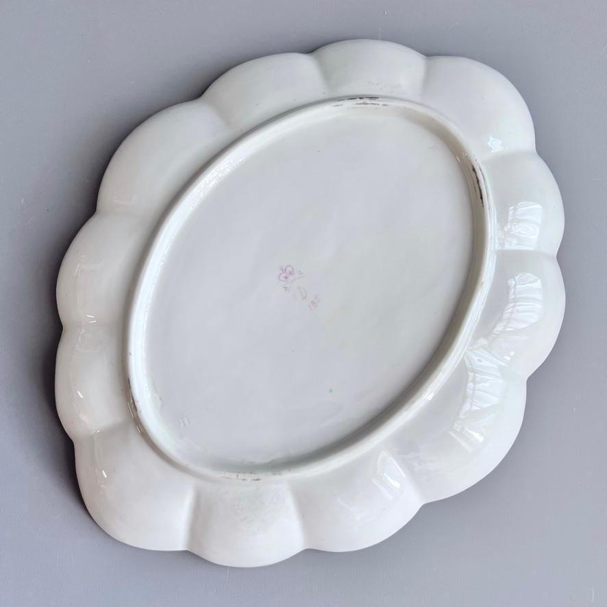 Ovale Derby-Schale, Kammerservice, William Billingsley-Rosen auf Grün, 1795 (2) im Angebot 7