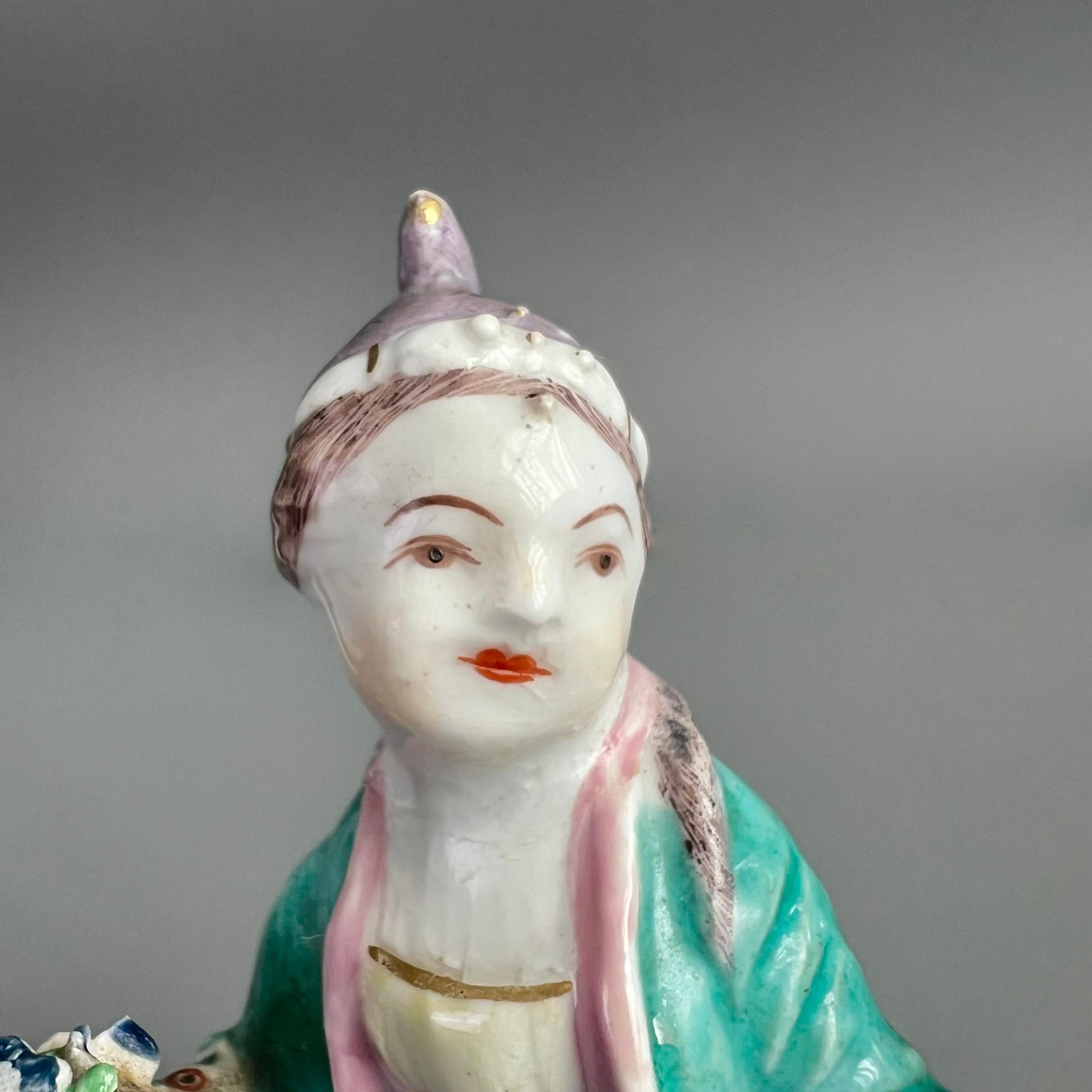 Hand-Painted Derby Pair of Porcelain Figures, 