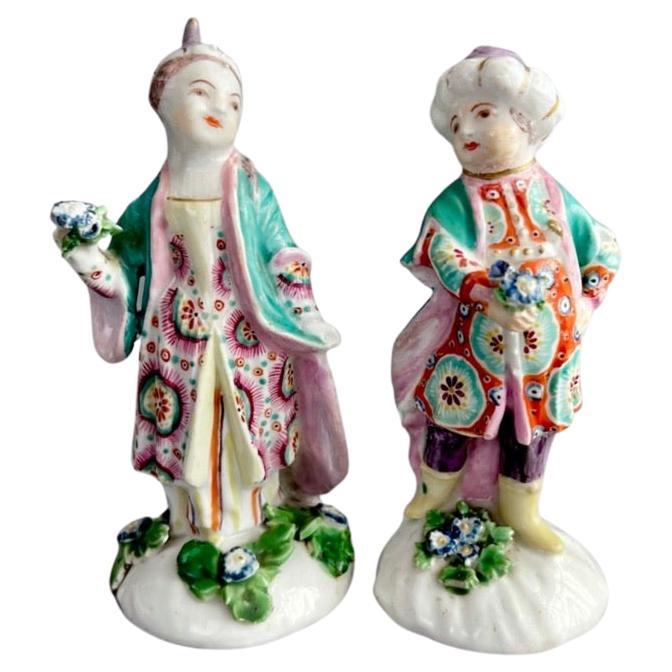 Derby Coppia di figure in porcellana, "Ragazzo e ragazza in costume turco", 1770 ca.