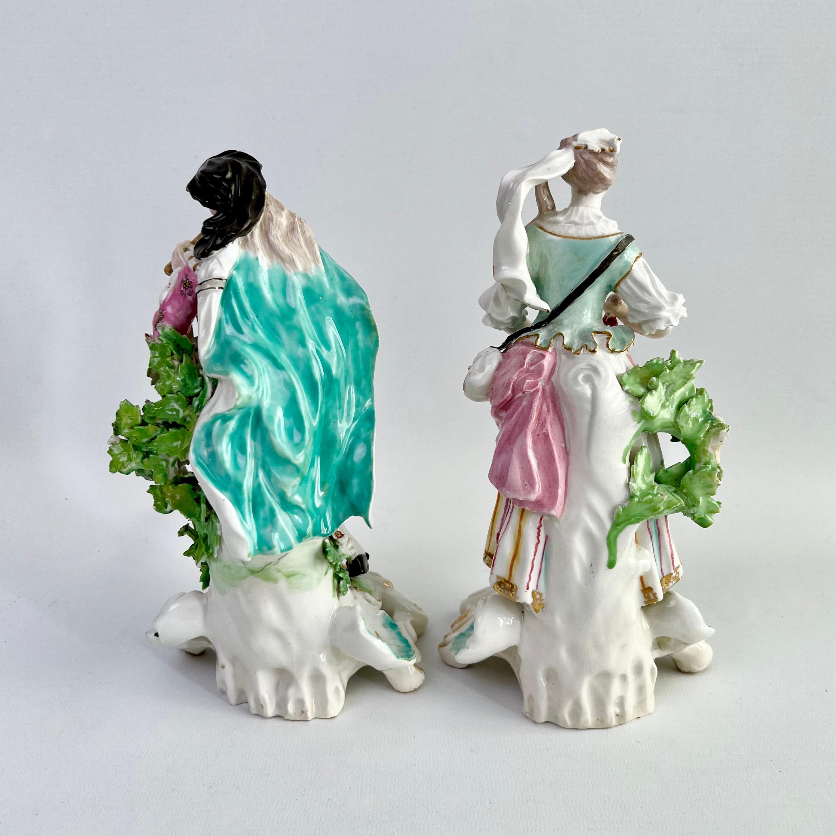 English Derby Pair of Porcelain Figures, 
