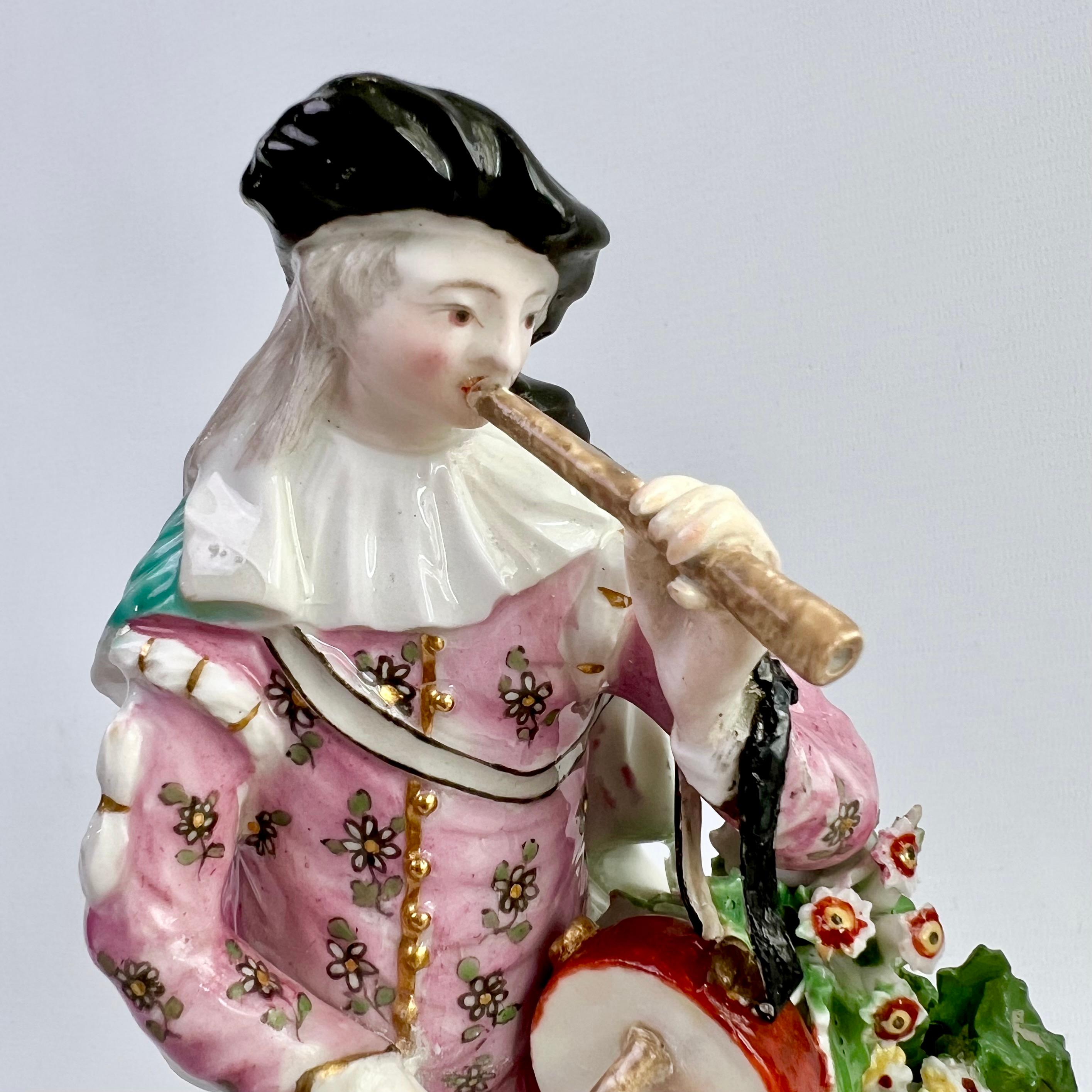 Mid-18th Century Derby Pair of Porcelain Figures, 