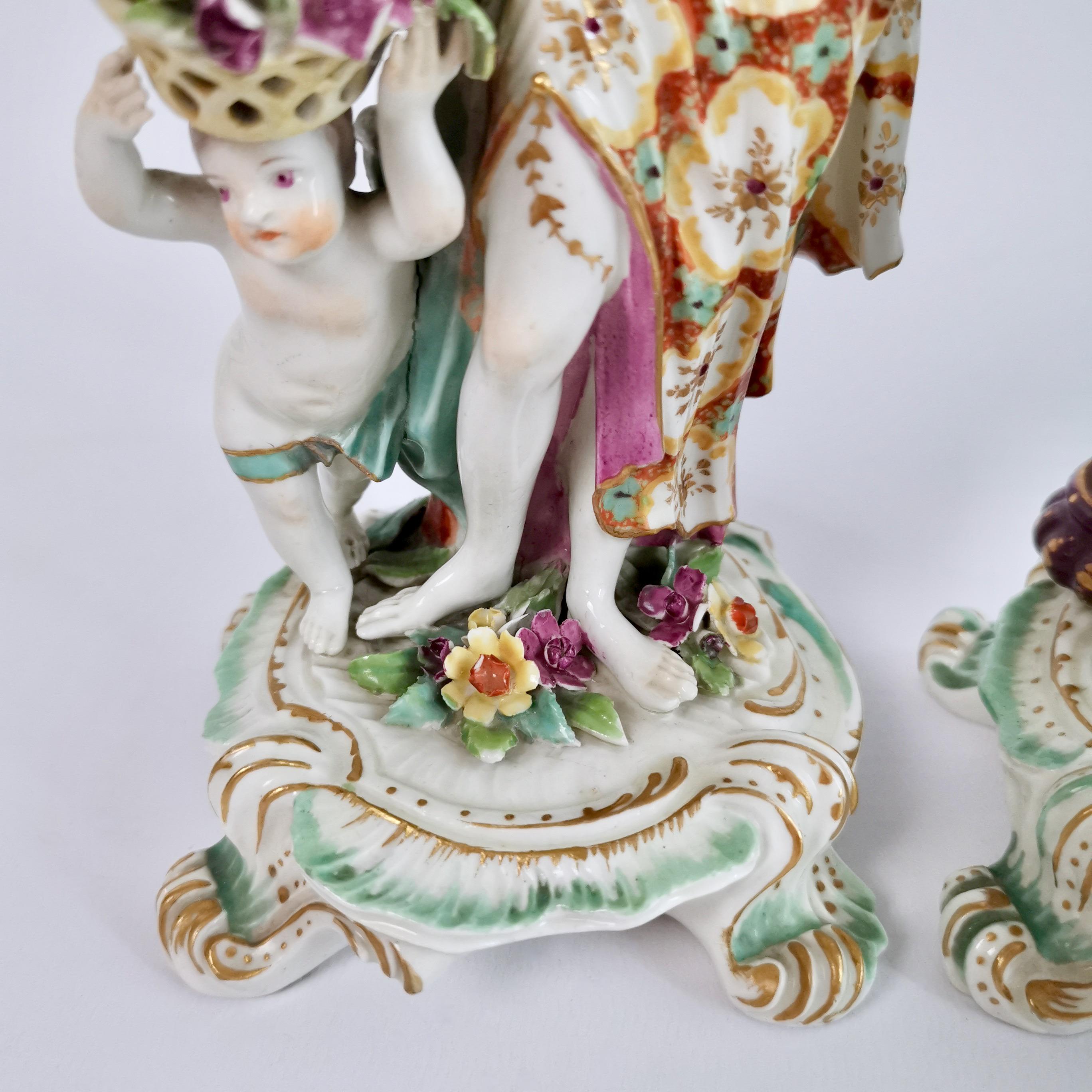 Derby Pair of Porcelain Figures of Winter and Spring, Rococo Period 1756-1759 4