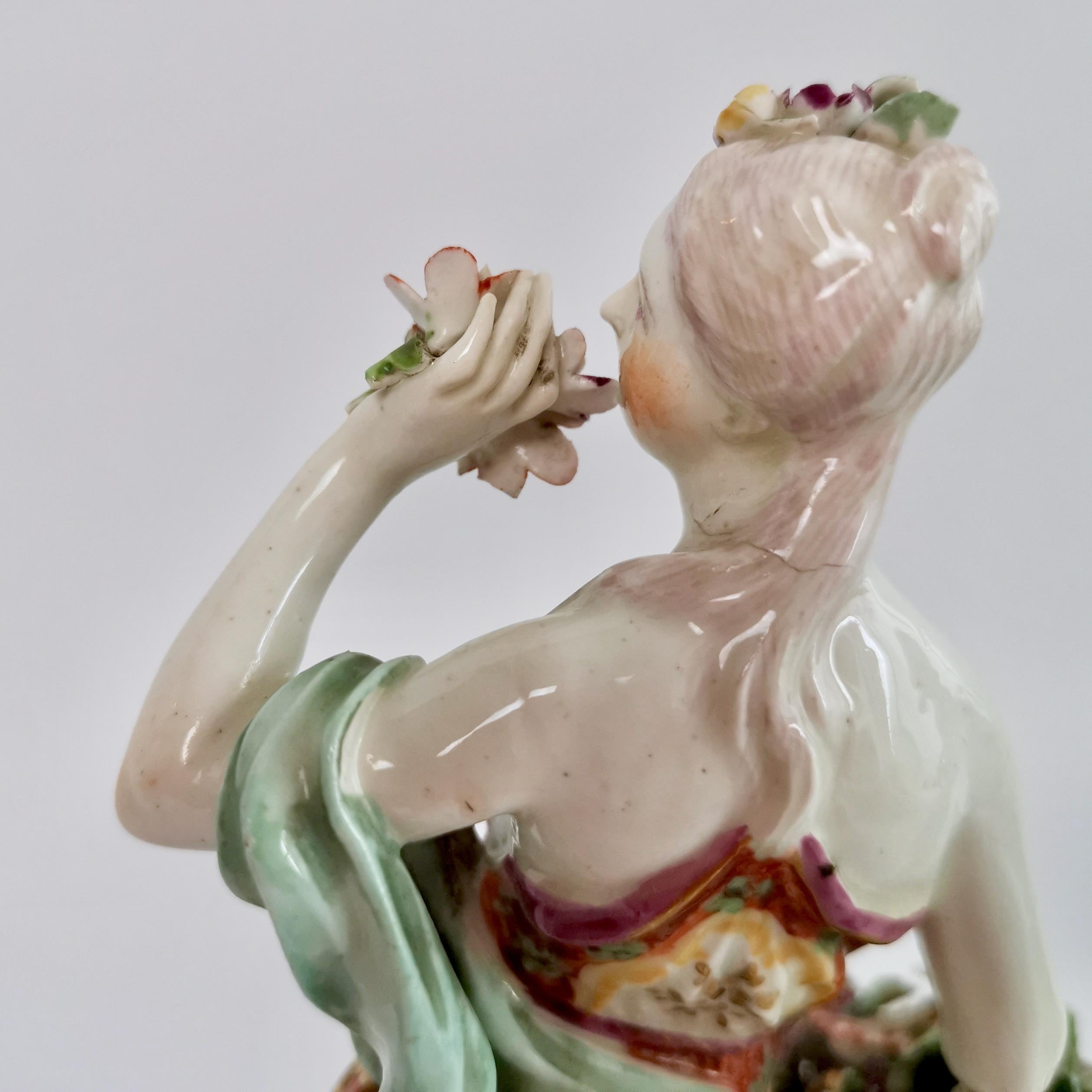 Derby Pair of Porcelain Figures of Winter and Spring, Rococo Period 1756-1759 5