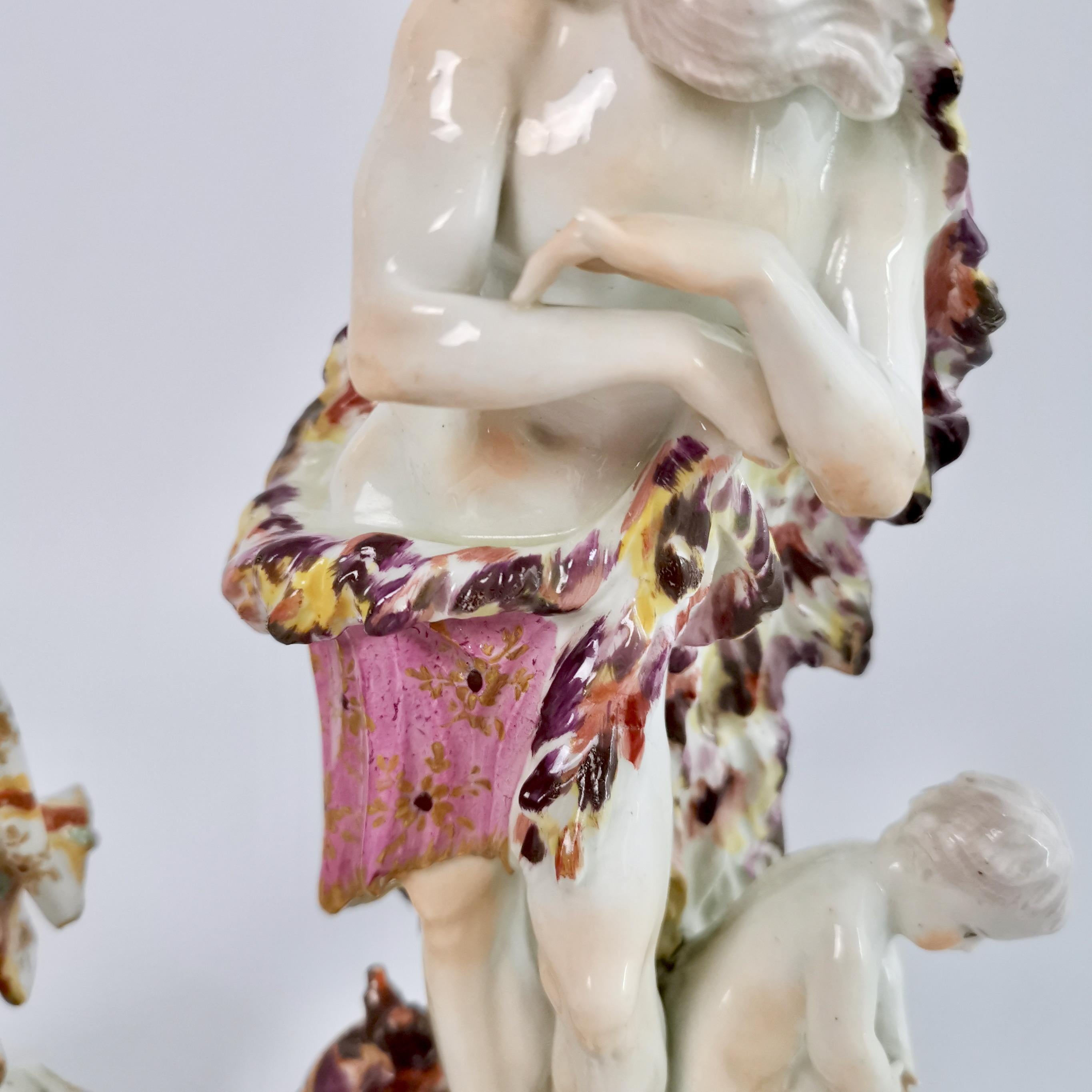 Derby Pair of Porcelain Figures of Winter and Spring, Rococo Period 1756-1759 8