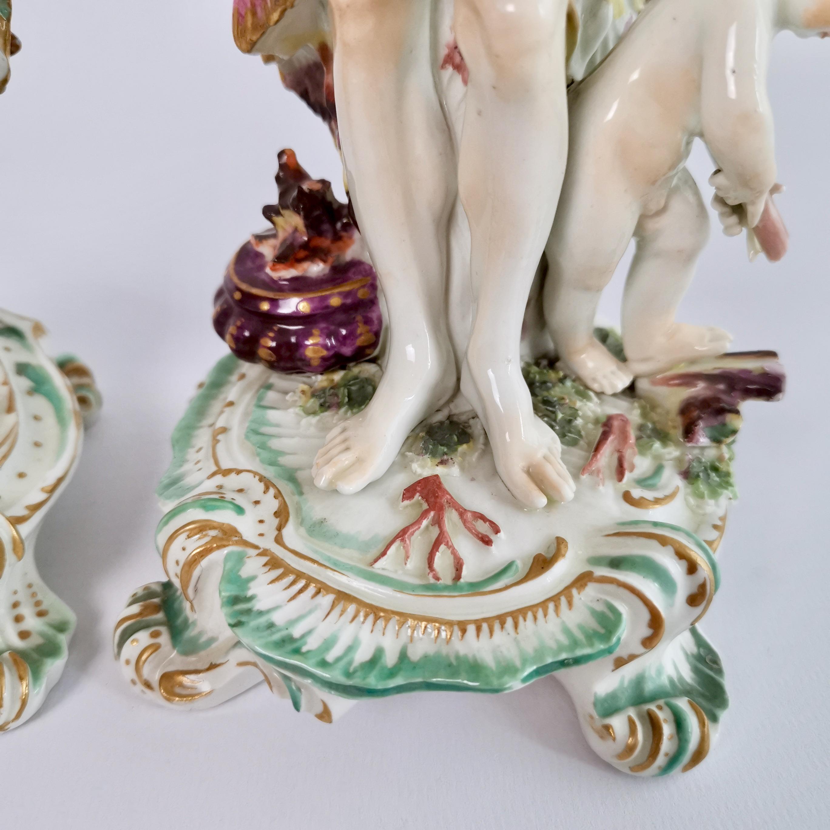 Derby Pair of Porcelain Figures of Winter and Spring, Rococo Period 1756-1759 9