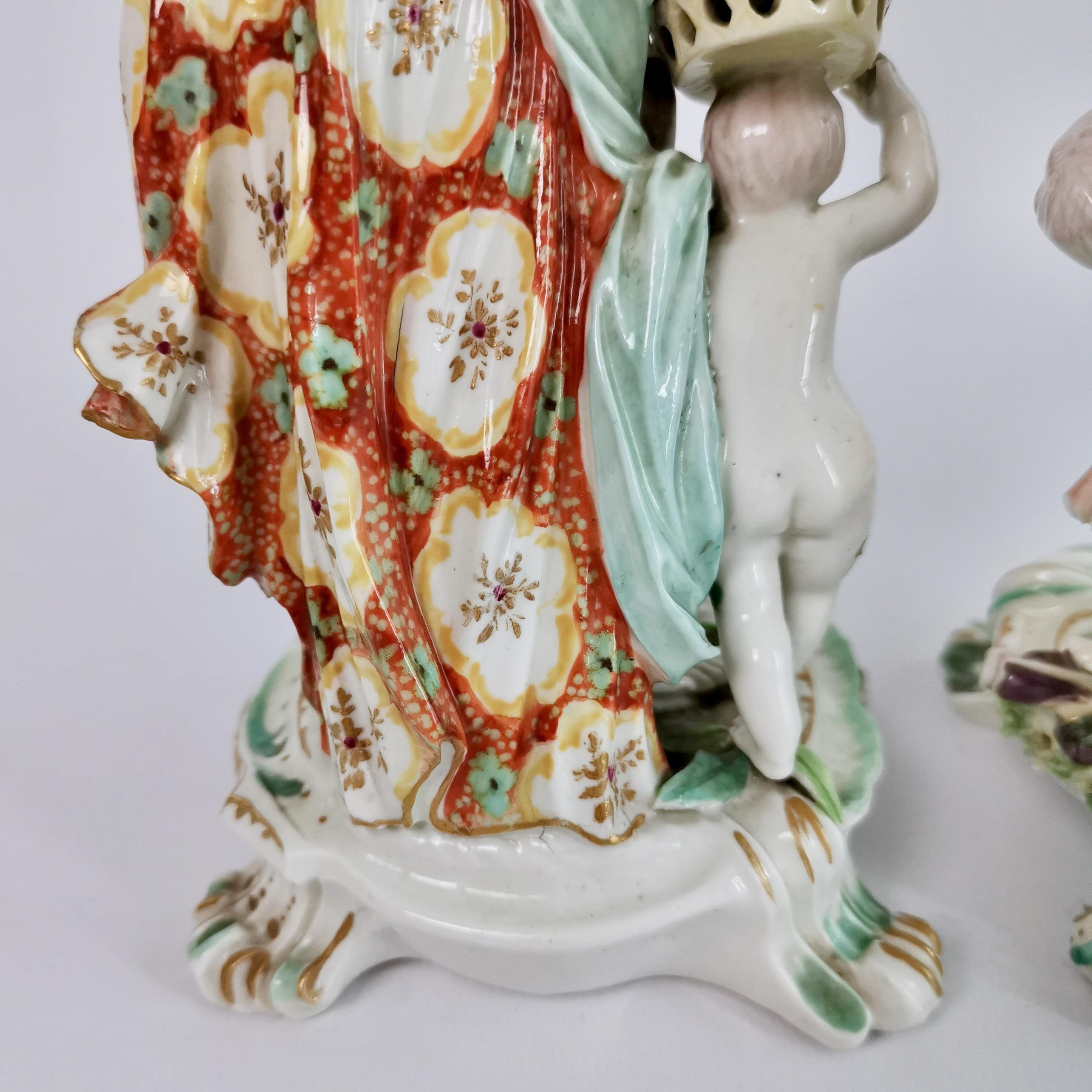 Derby Pair of Porcelain Figures of Winter and Spring, Rococo Period 1756-1759 3