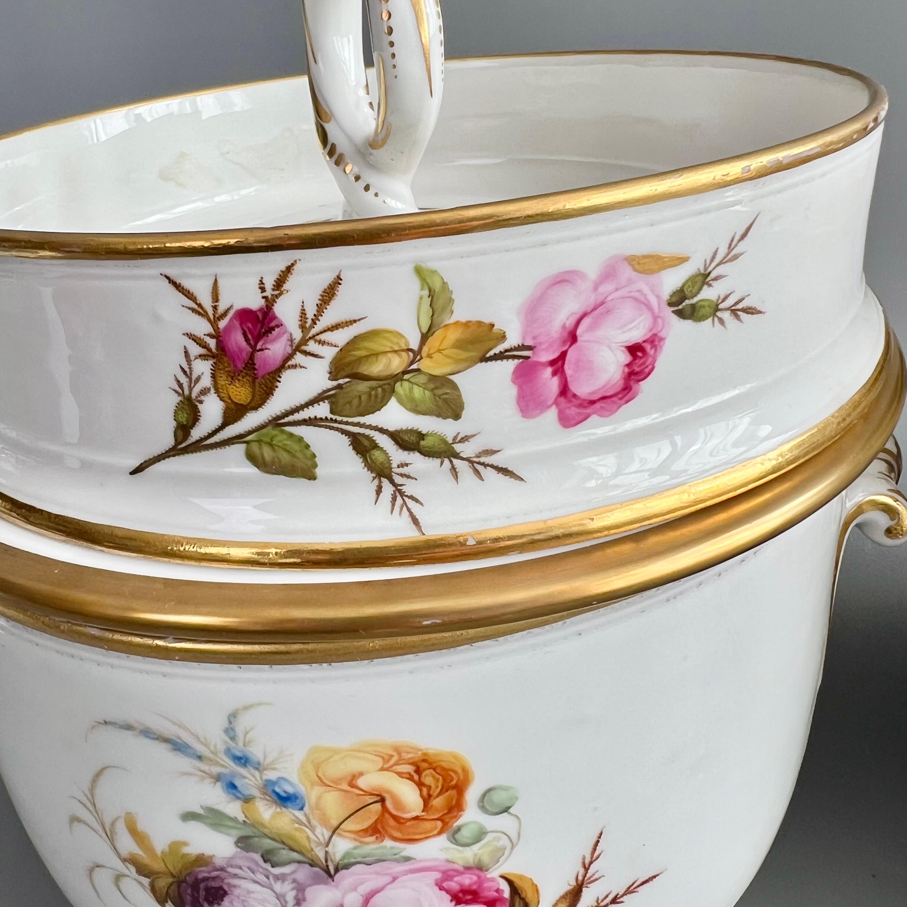 Pareja de cubiteras de porcelana Derby, Flores finas de William Billingsley, hacia 1790 en venta 3