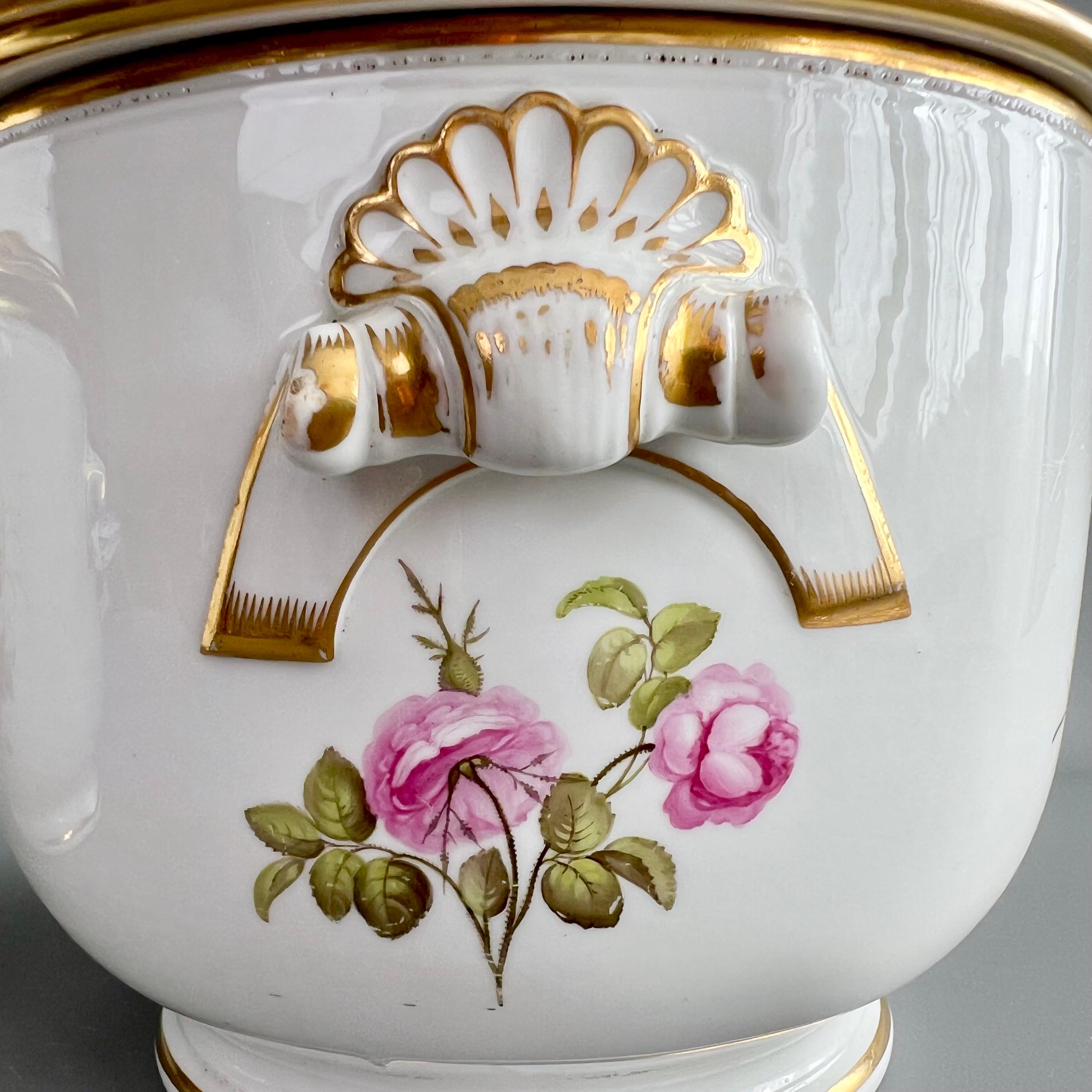 Pareja de cubiteras de porcelana Derby, Flores finas de William Billingsley, hacia 1790 en venta 4