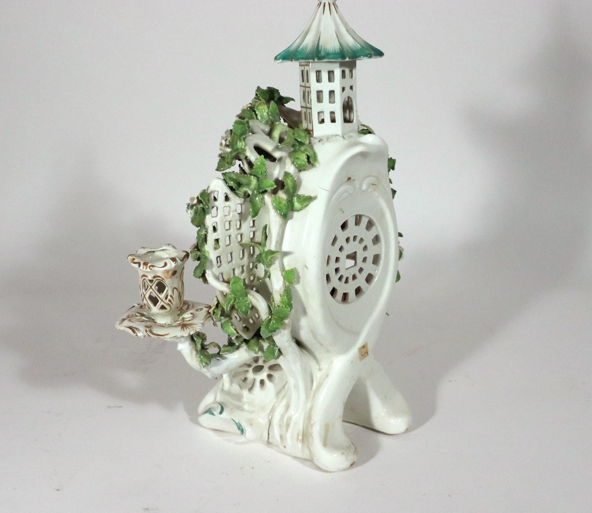 Derby Porcelain Arbor Musician Candelabrum For Sale 5