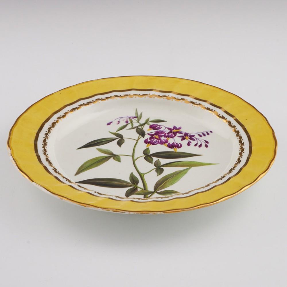 Heading :  Derby porcelain botanical plate
Date : c1800
Period : George III
Marks : Derby crown and crossed swords along with pattern number 216. Solarum Dulcamara / Wood Night Shade
Origin : Derby, England 
Colour : Polychrome
Pattern : 216 -