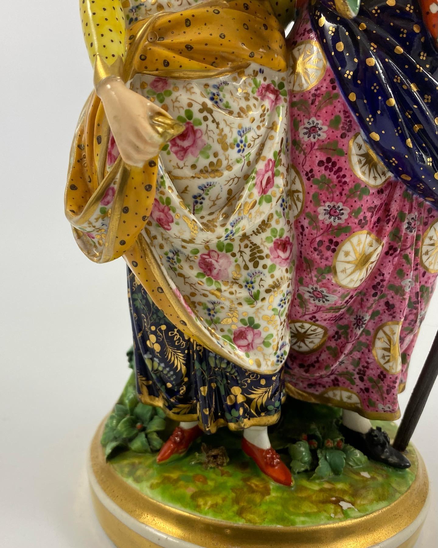Derby Porcelain Figure ‘Belisarius and Daughter’, c. 1820 In Good Condition For Sale In Gargrave, North Yorkshire
