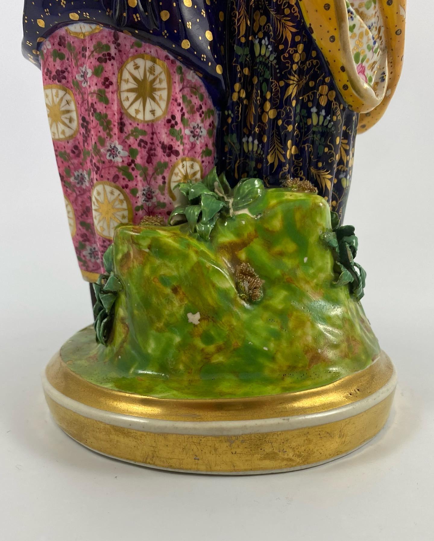Porcelaine Figure en porcelaine de Derby Belisarius et fille, vers 1820 en vente