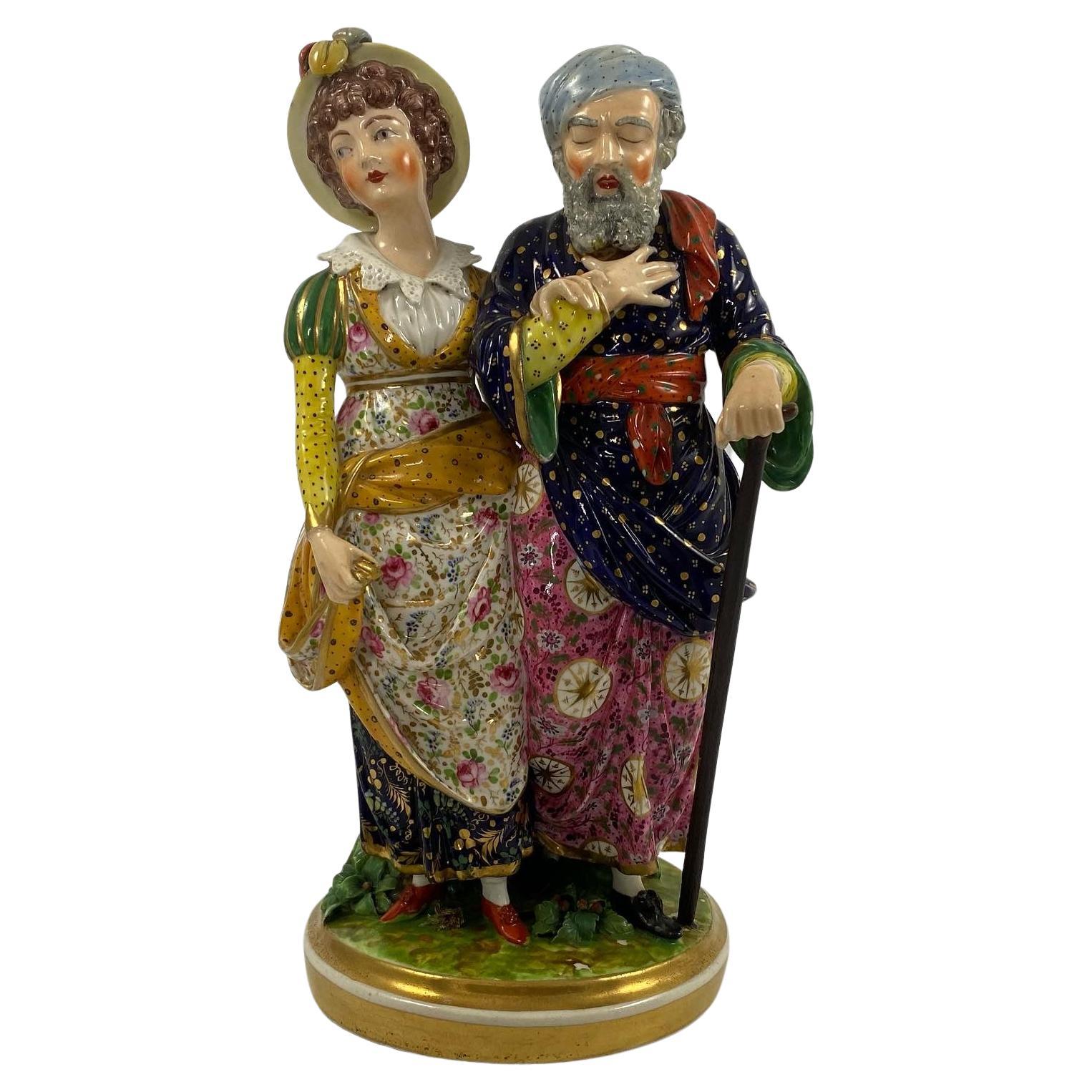 Derby Porcelain Figure ‘Belisarius and Daughter’, c. 1820 For Sale