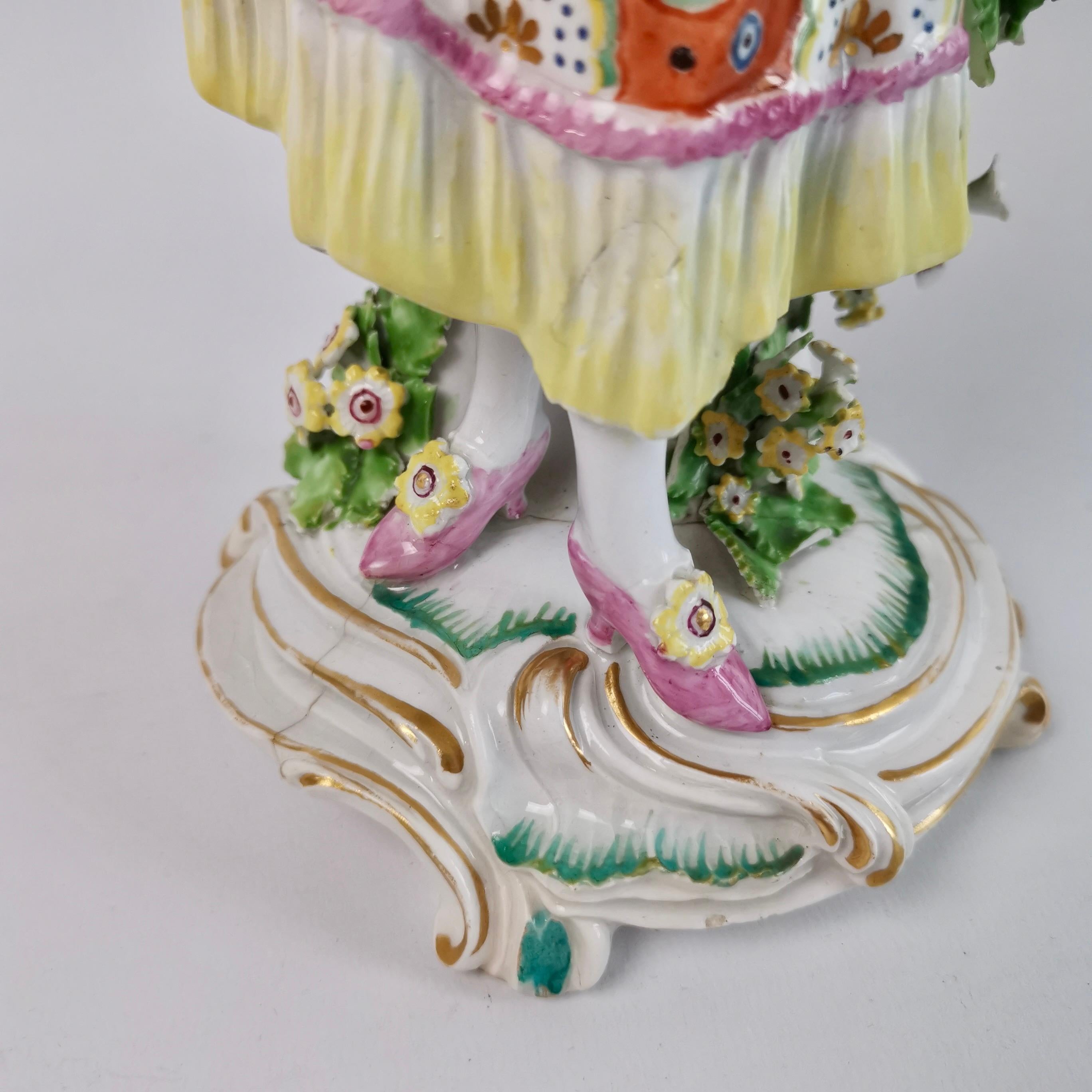 Derby Porcelain Figure of Female Ranelagh Dancer, Rococo 1759-1769 For Sale 4