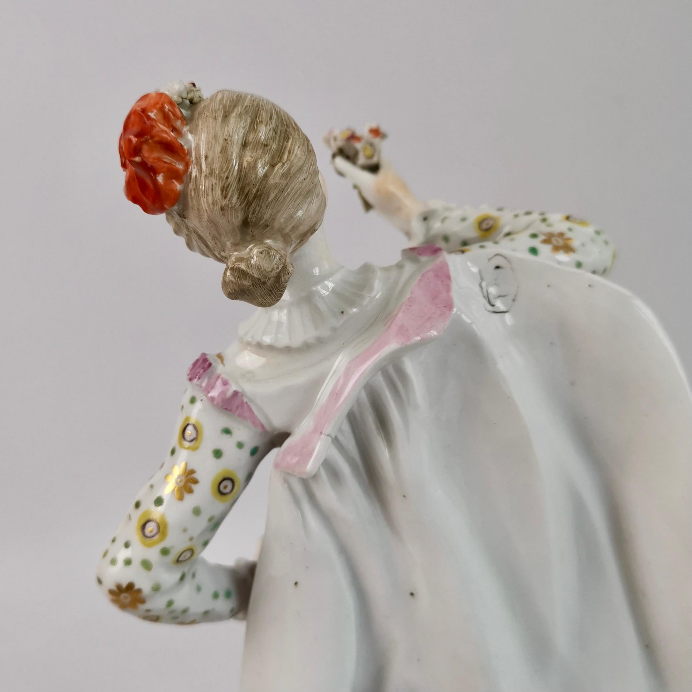 Derby Porcelain Figure of Female Ranelagh Dancer, Rococo 1759-1769 For Sale 5