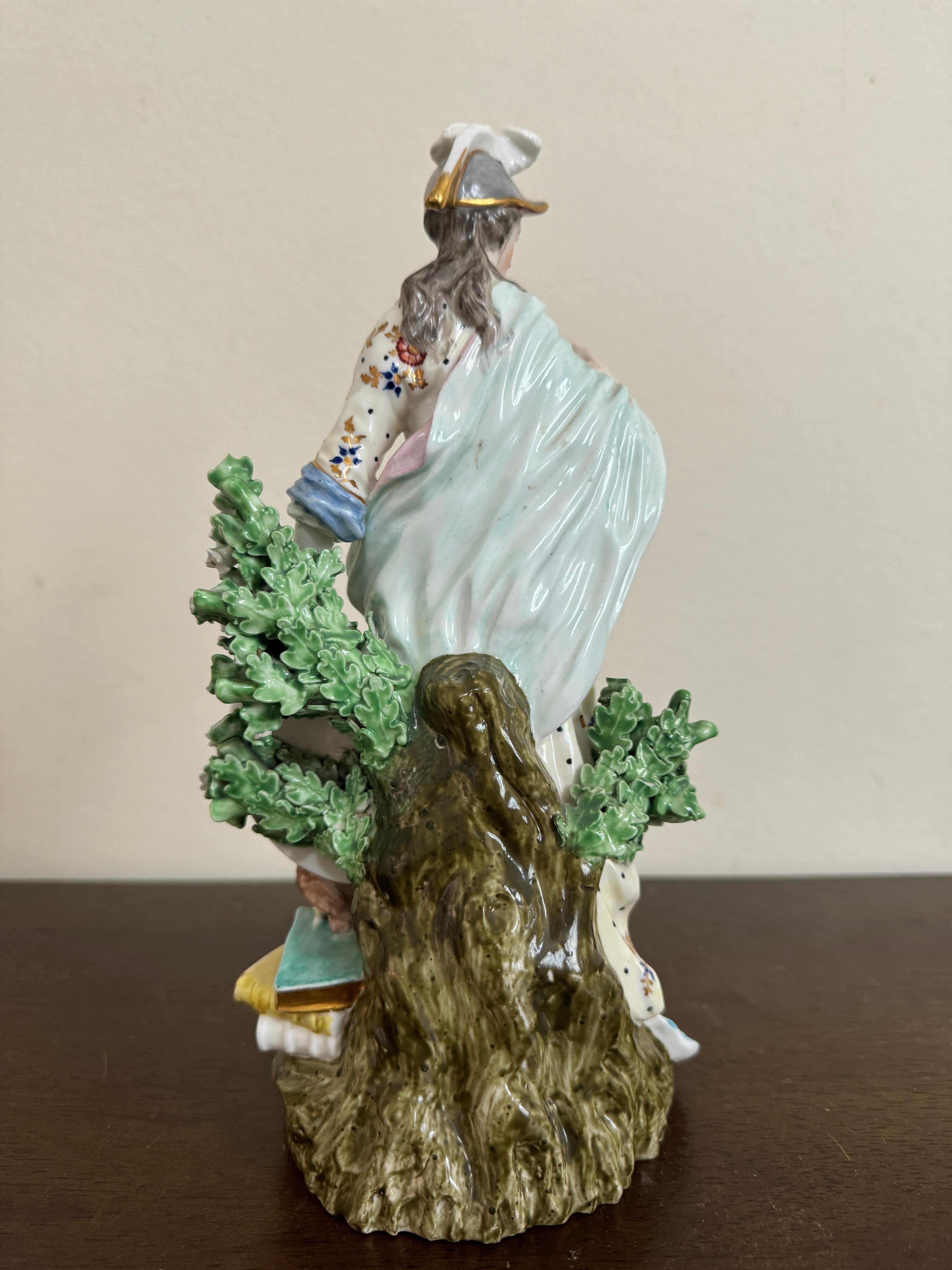 Dipinto a mano Figura di Minerva in porcellana Derby, 1780 circa in vendita
