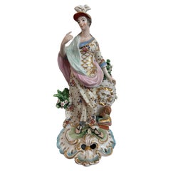 Antique Derby Porcelain Figure of Minerva, circa 1780