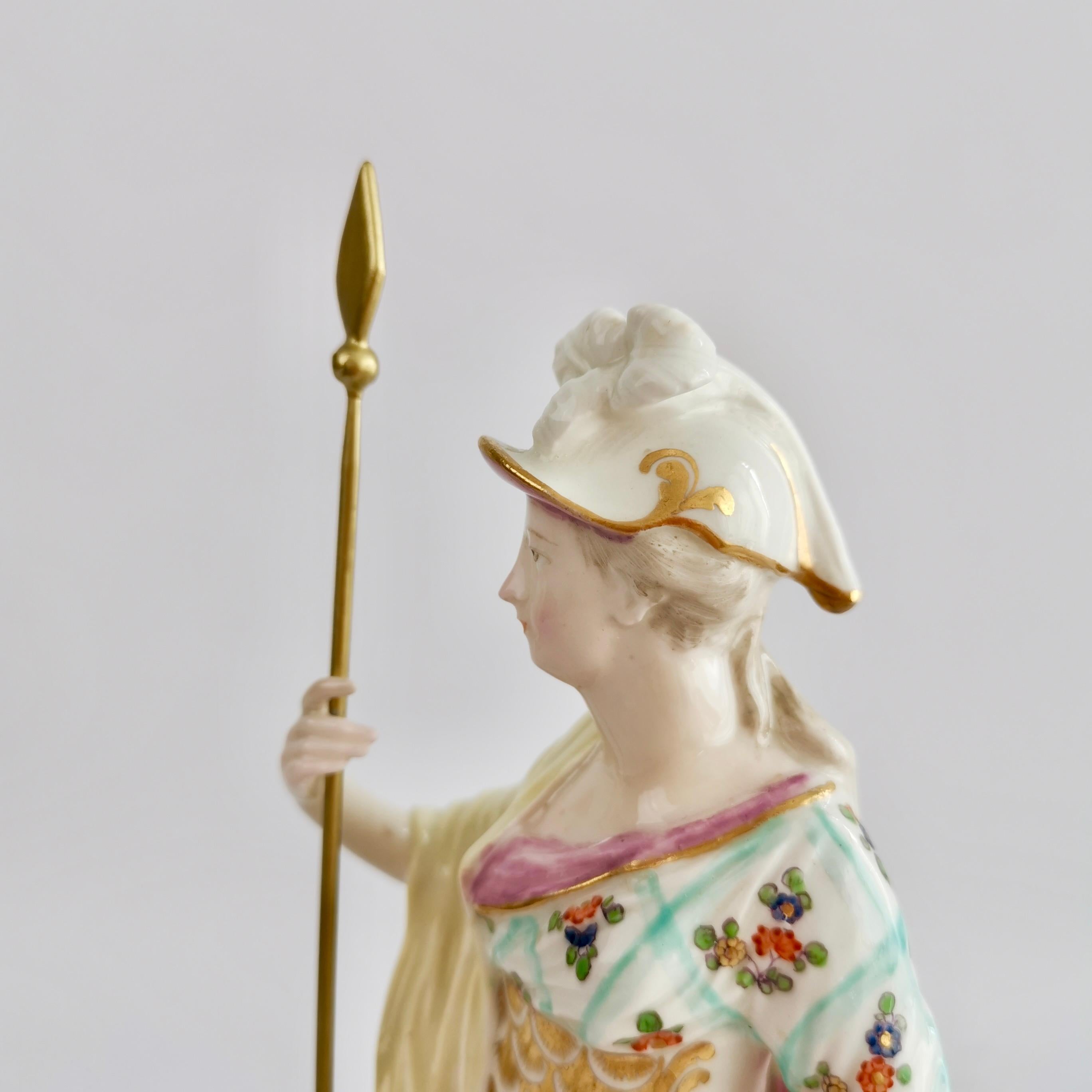 Derby Porcelain Figure of Minerva with Owl, Rococo Ca 1765 8