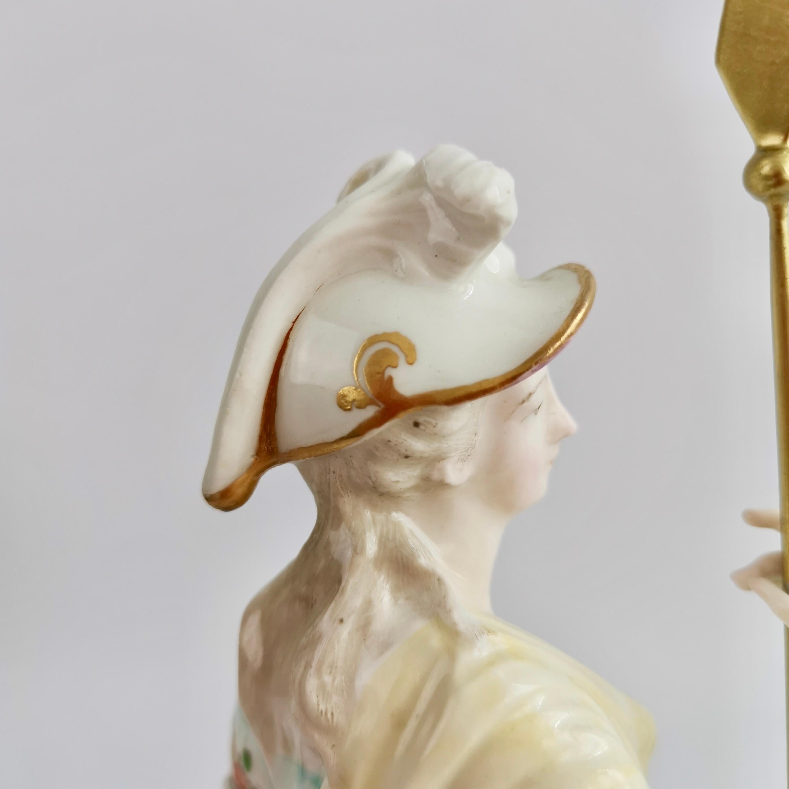Derby Porcelain Figure of Minerva with Owl, Rococo Ca 1765 9