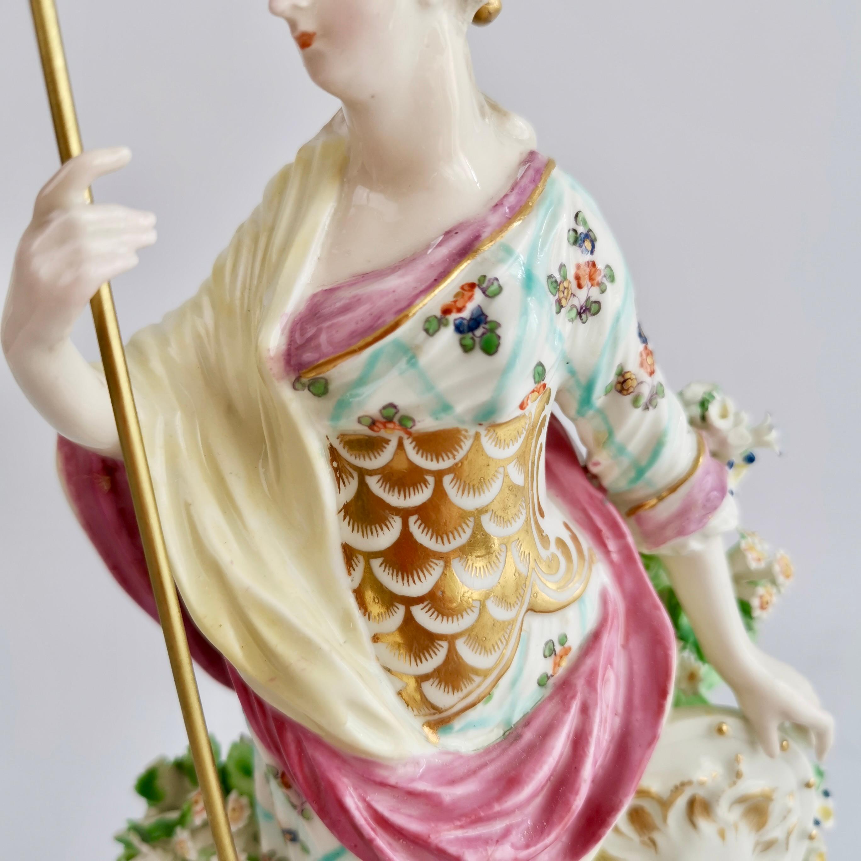 Derby Porcelain Figure of Minerva with Owl, Rococo Ca 1765 2