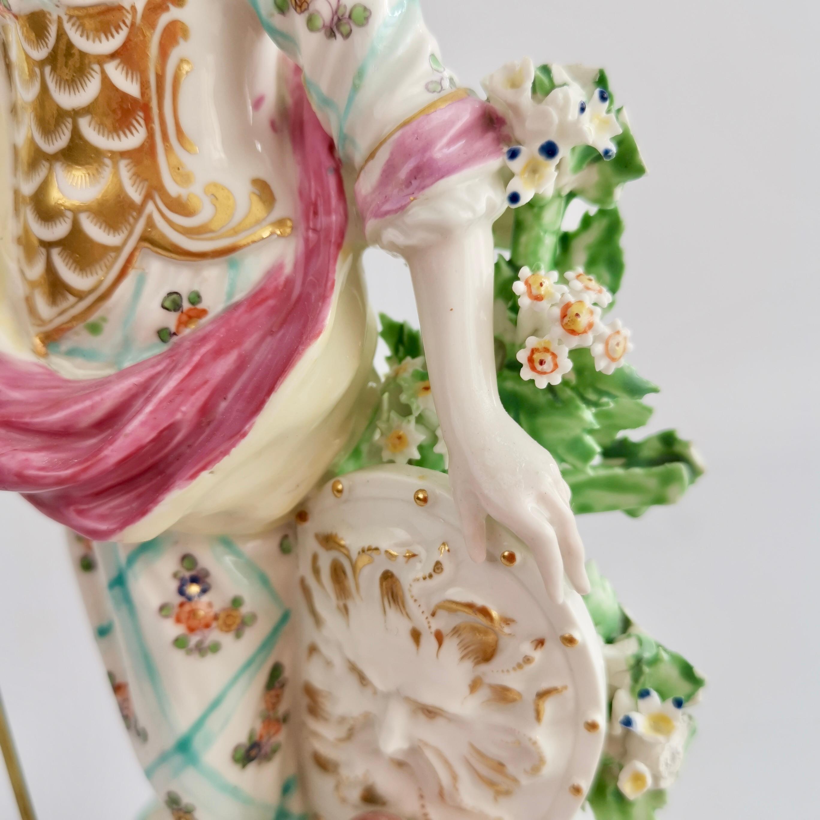 Derby Porcelain Figure of Minerva with Owl, Rococo Ca 1765 3