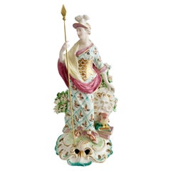 Derby Porcelain Figure of Minerva with Owl, Rococo Ca 1765