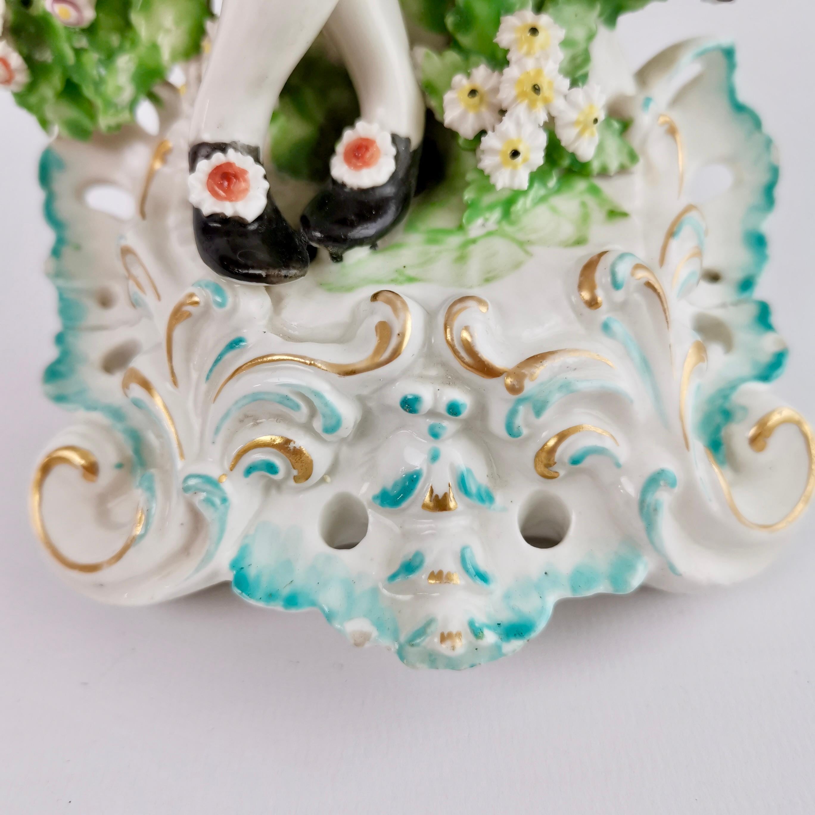 Derby Porcelain Figure of Musician with Flageolet and Tabor, Rococo, Ca 1765 6