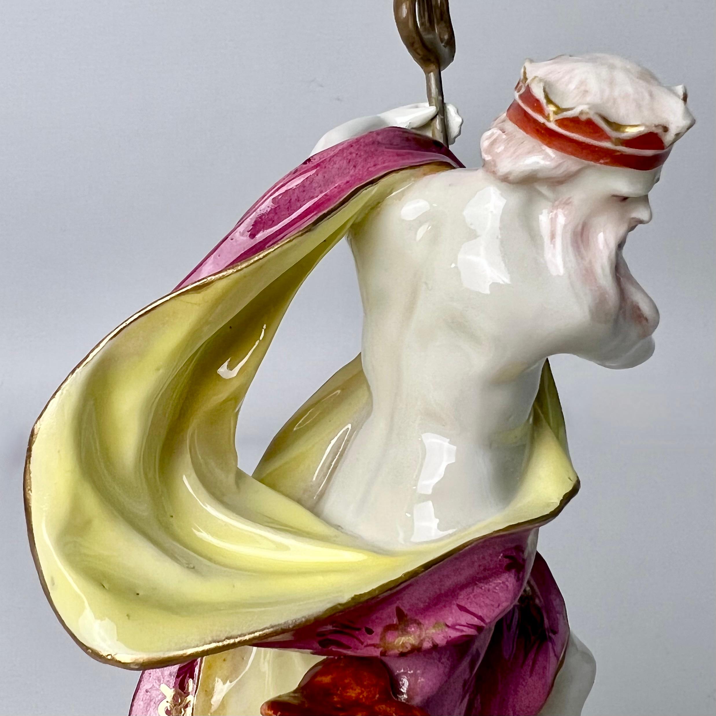 Derby Porcelain Figure of Neptune with Dolphin, Rococo, Ca 1765 5