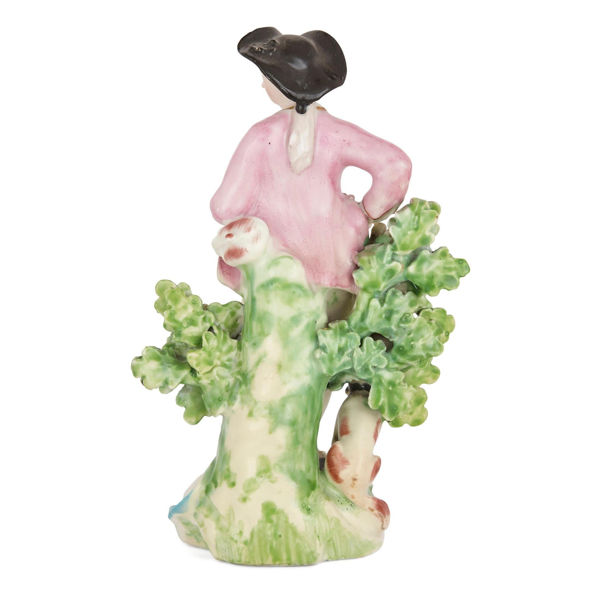 Derby Porcelain Figures of a Shepherd and a Shepherdess In Good Condition In London, GB