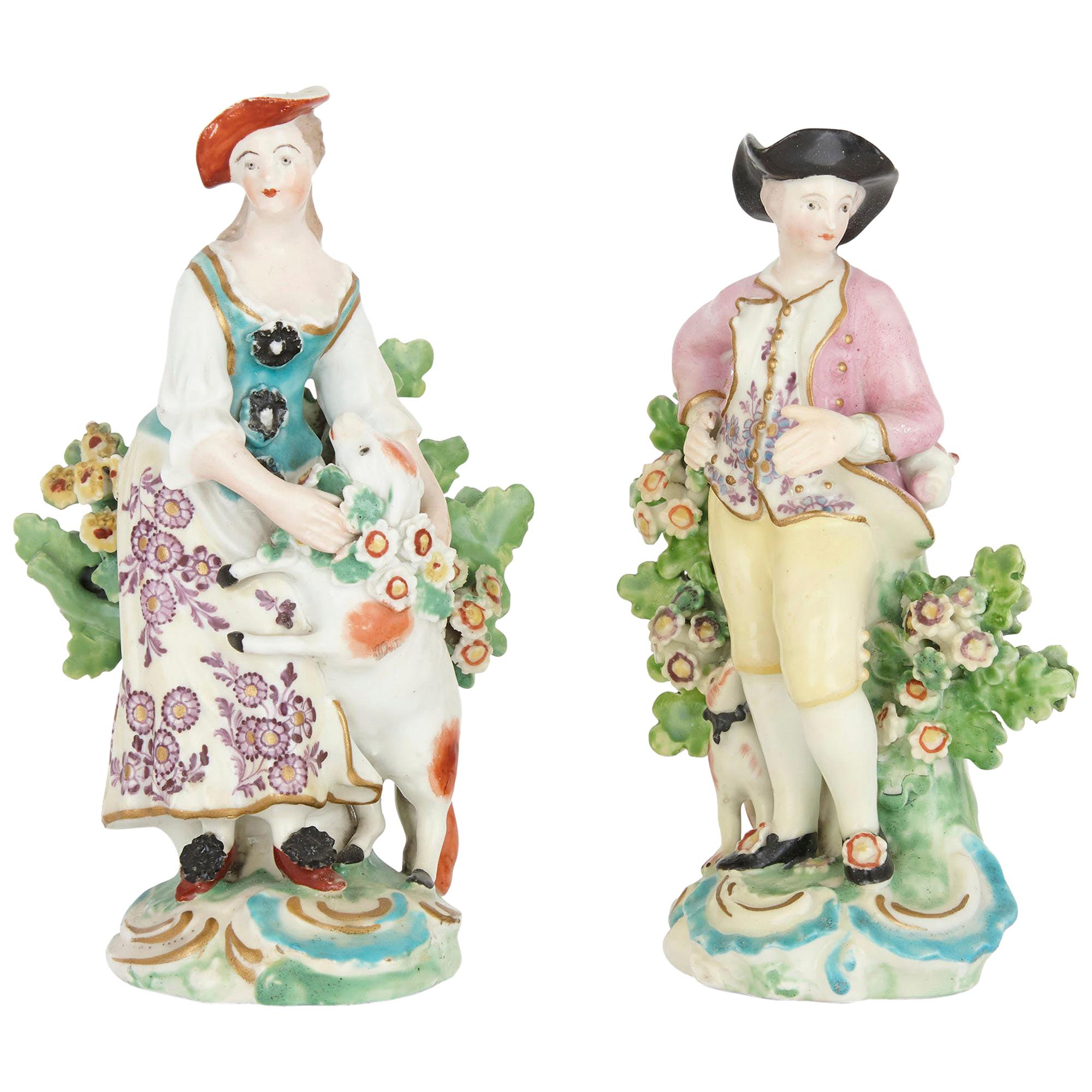 Derby Porcelain Figures of a Shepherd and a Shepherdess