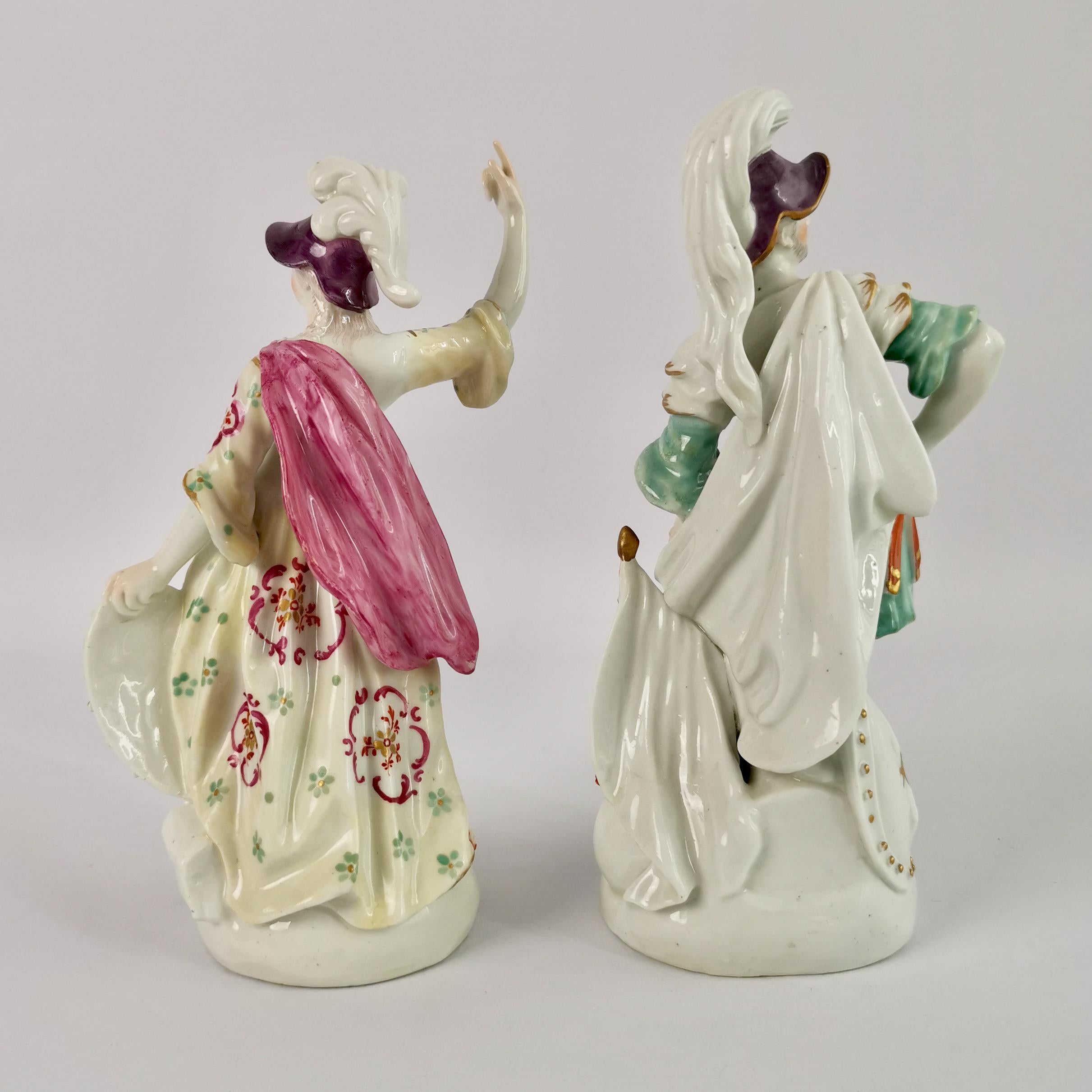 English Derby Porcelain Figures of Mars and Minerva, Rococo, circa 1765