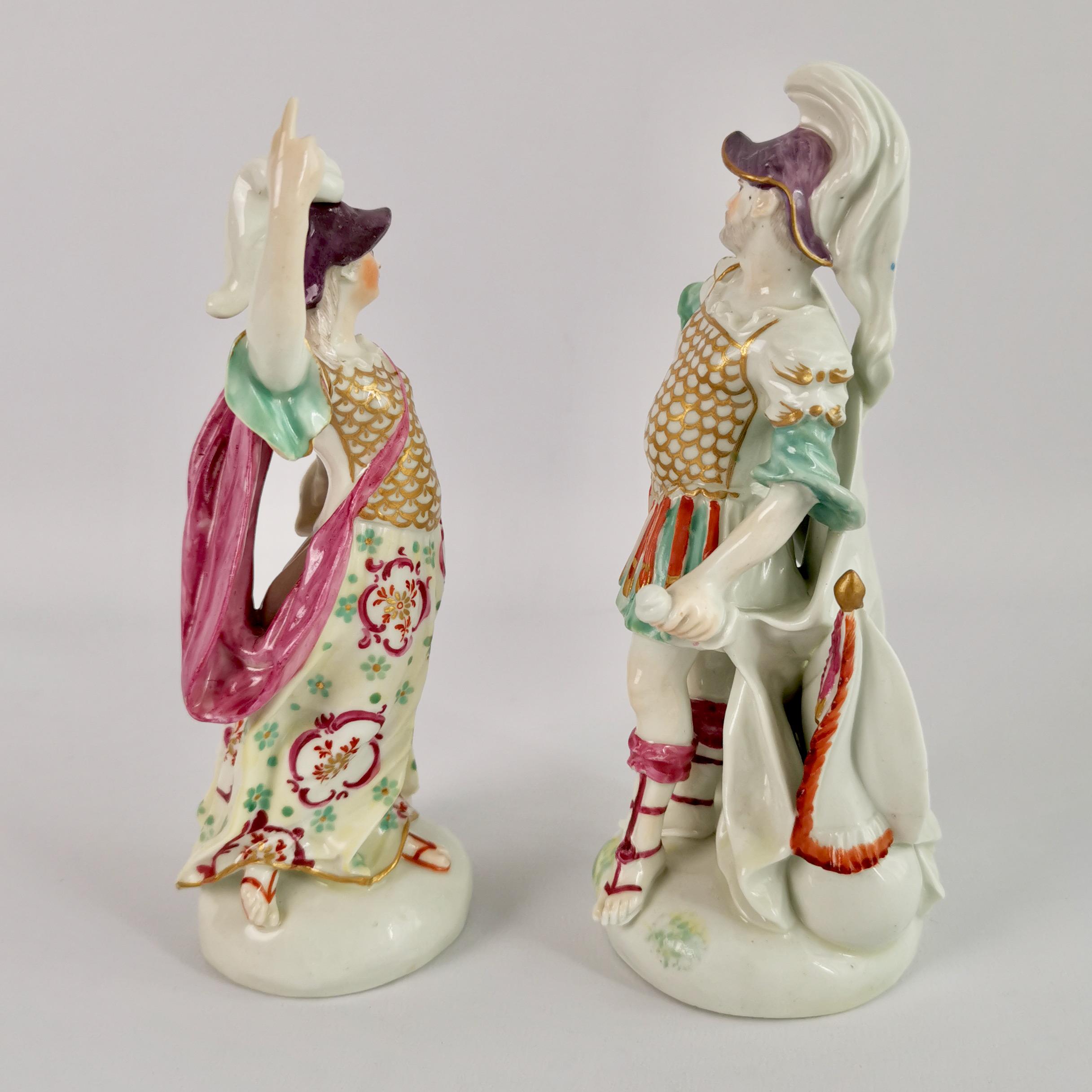 Derby Porcelain Figures of Mars and Minerva, Rococo, circa 1765 In Good Condition In London, GB