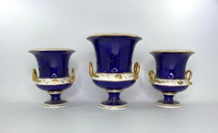 Derby Porcelain Garniture, Bloor Period, circa 1830