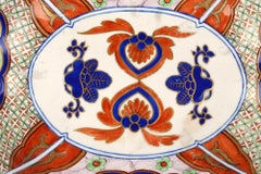 Plat géorgien rare en porcelaine de Derby peint à la main