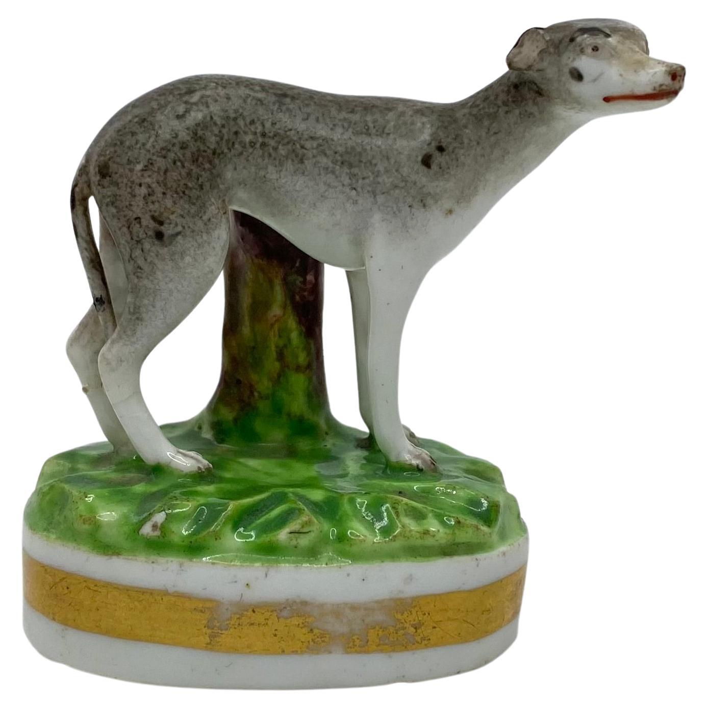 Derby porcelain Greyhound, c. 1830.