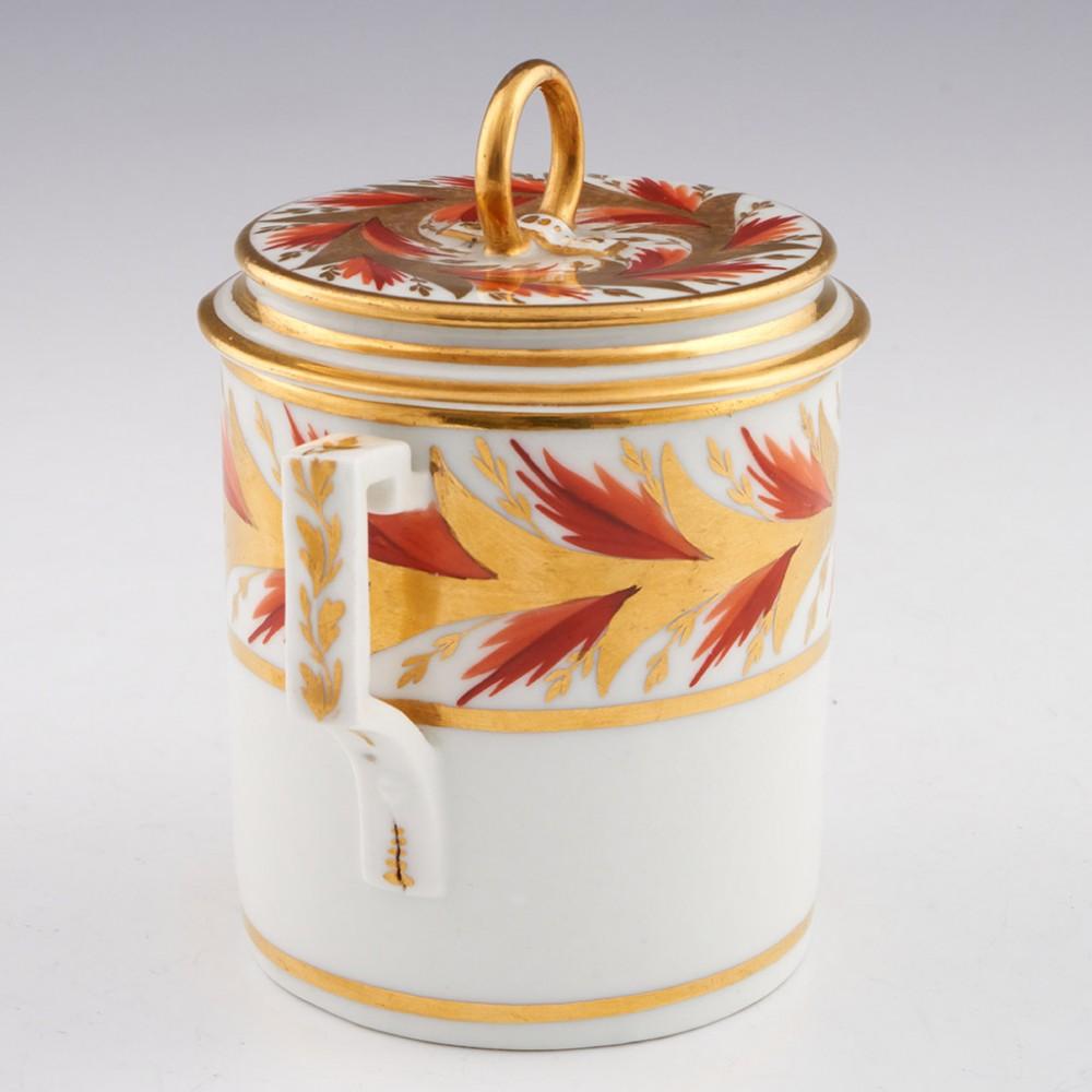 Derby Porcelain Lidded Chocolate Cup and Stand, c1800 2