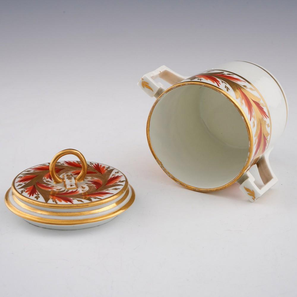 Derby Porcelain Lidded Chocolate Cup and Stand, c1800 3