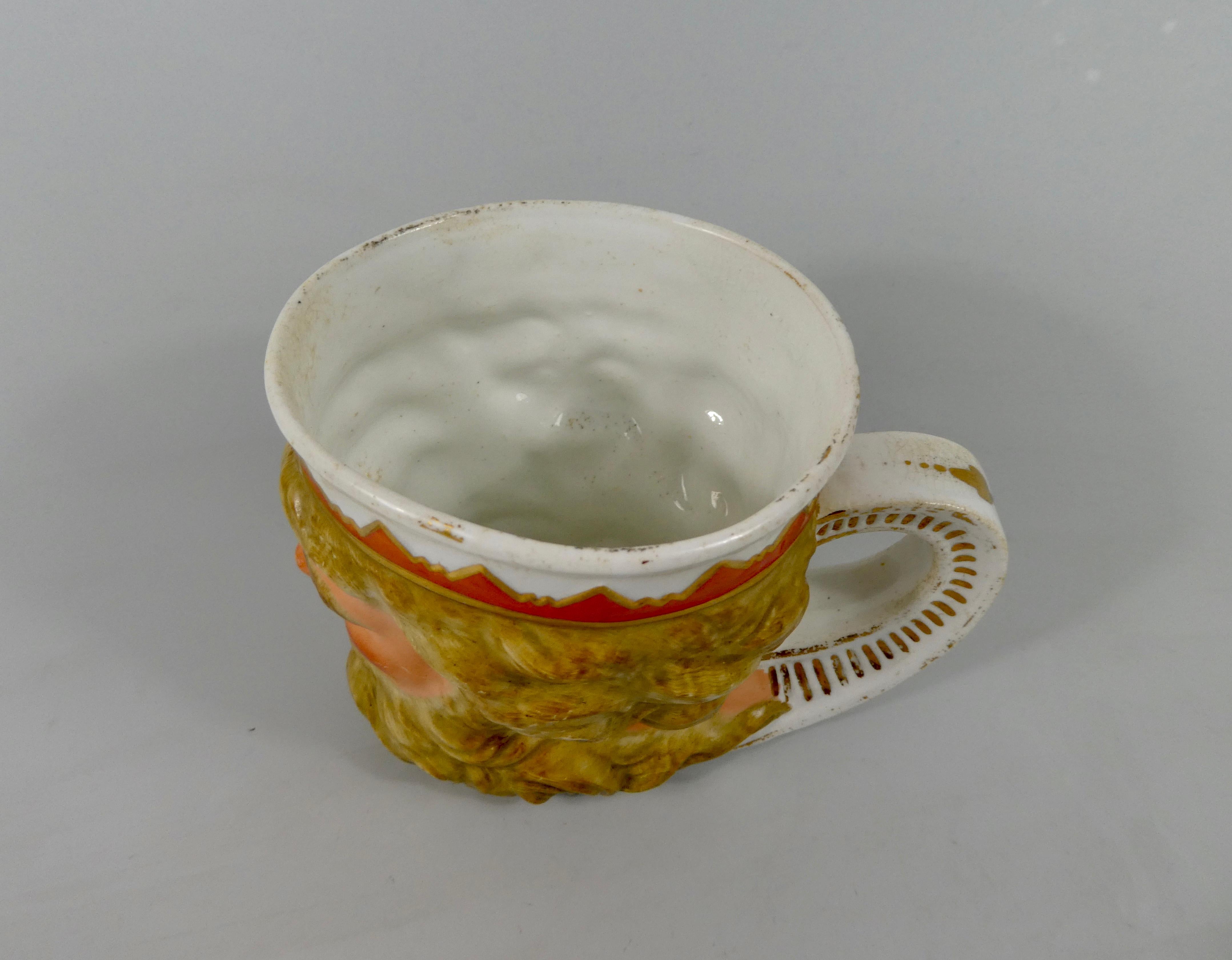 Derby Porcelain ‘Neptune’ Mug, circa 1810 In Fair Condition In Gargrave, North Yorkshire