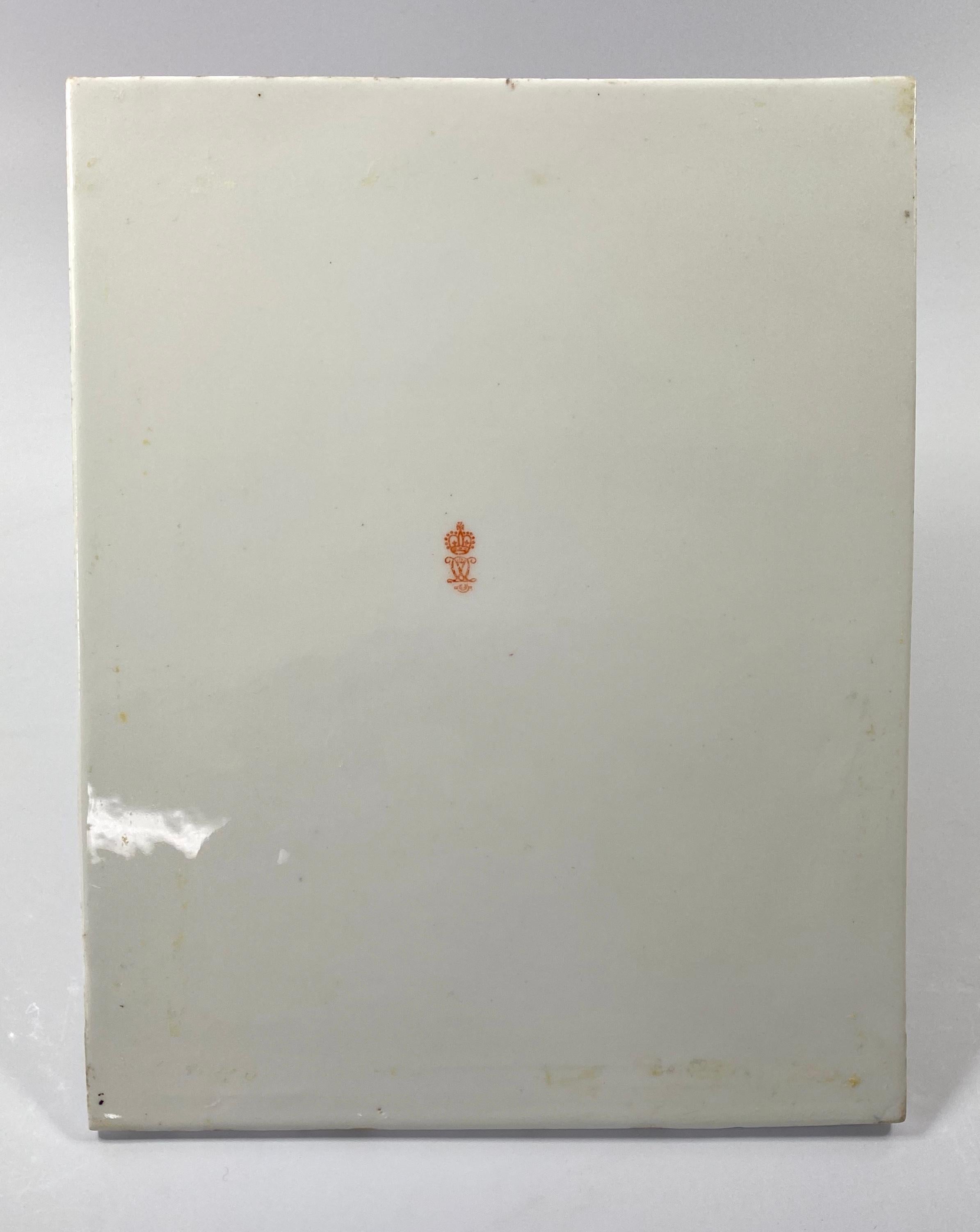 Derby Porcelain Plaque, James Rouse Senior, Dated 1885 3