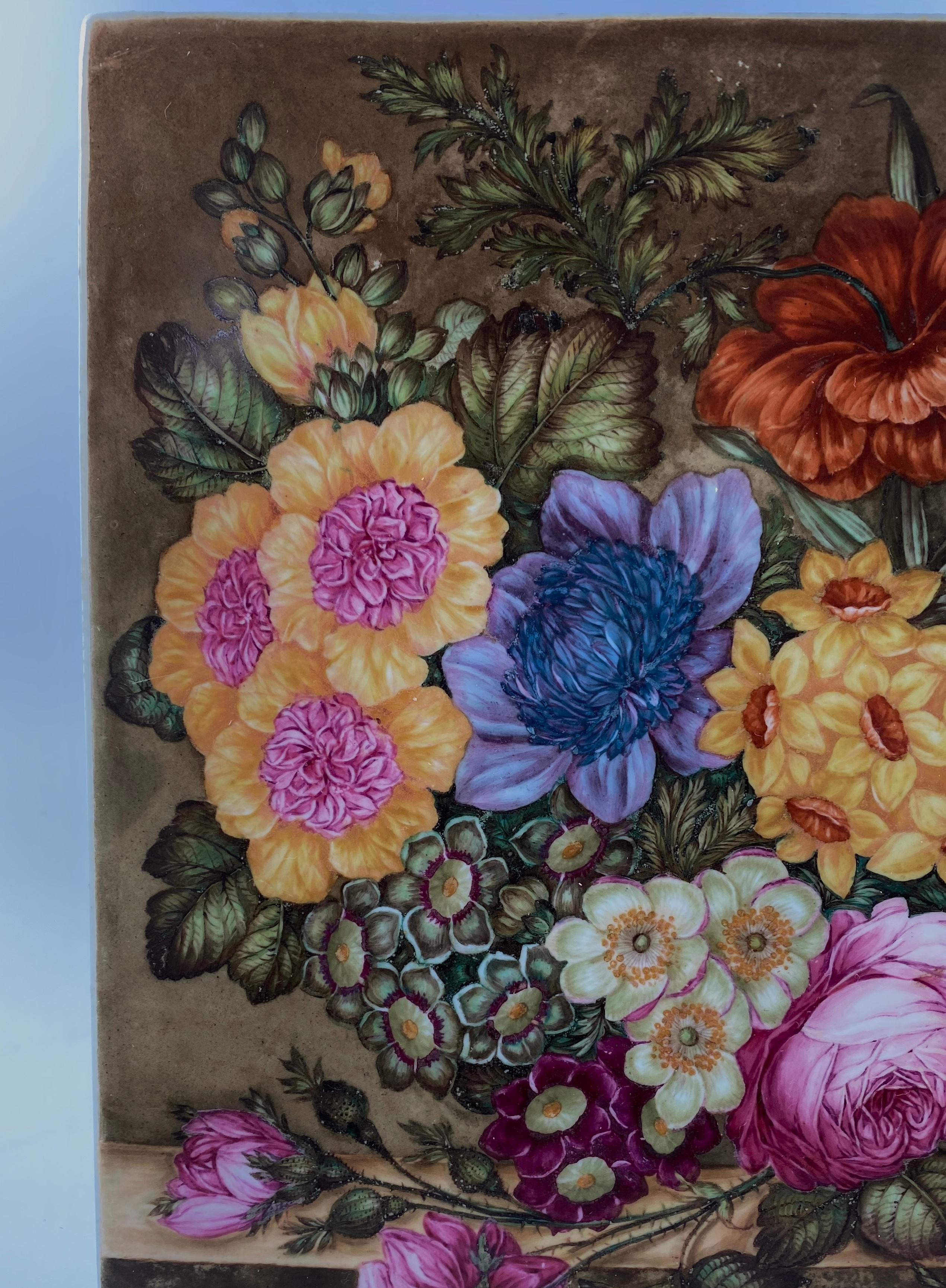 Victorian Derby Porcelain Plaque, James Rouse Senior, Dated 1885