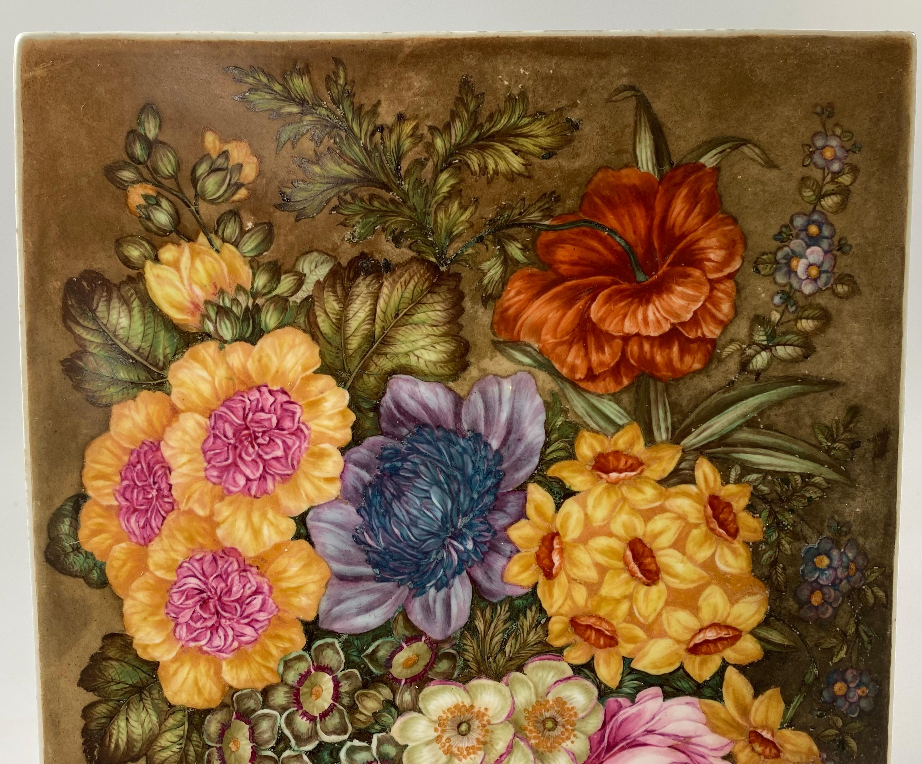 Derby Porcelain Plaque, James Rouse Senior, Dated 1885 In Good Condition In Gargrave, North Yorkshire