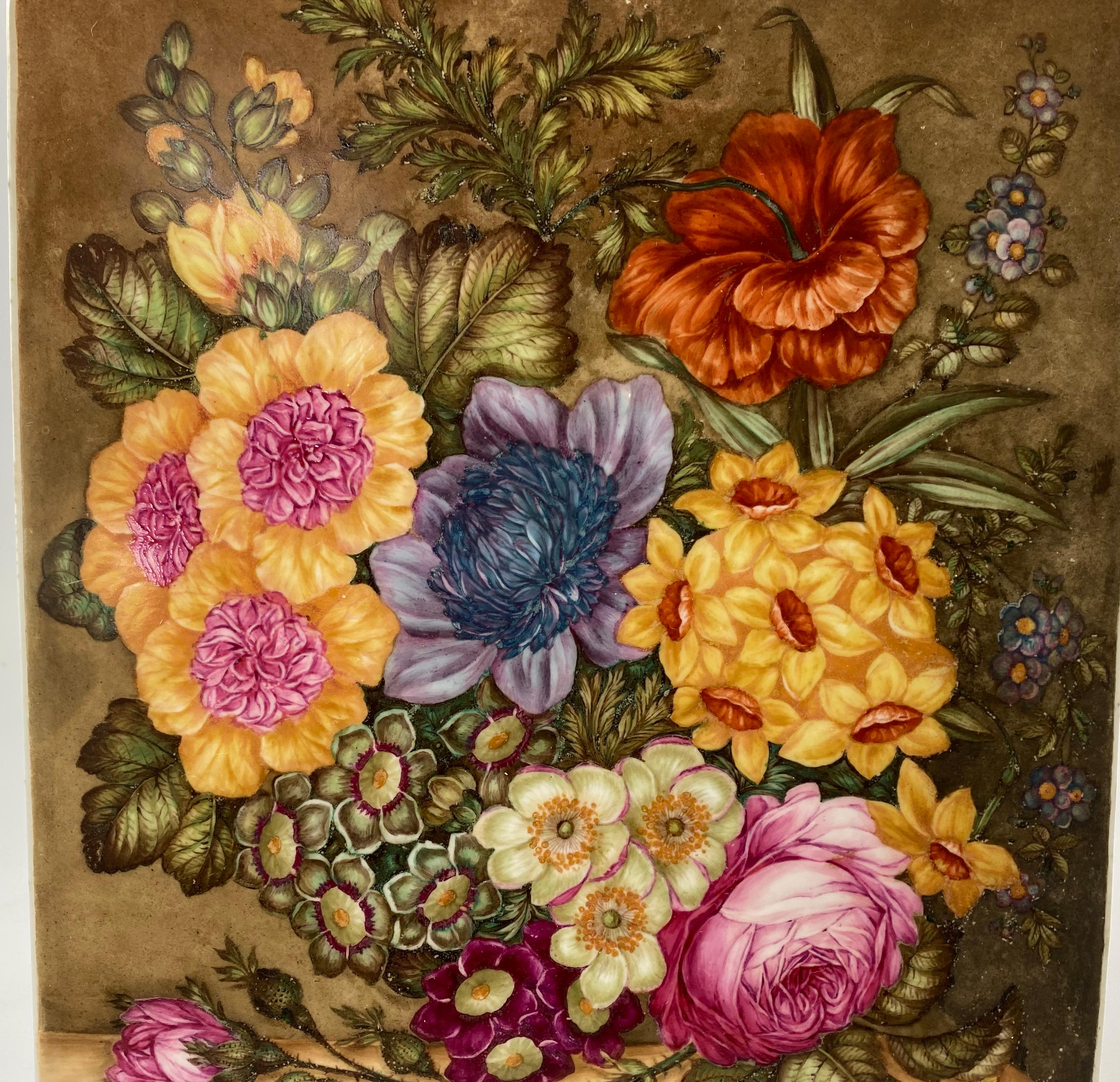 Late 19th Century Derby Porcelain Plaque, James Rouse Senior, Dated 1885