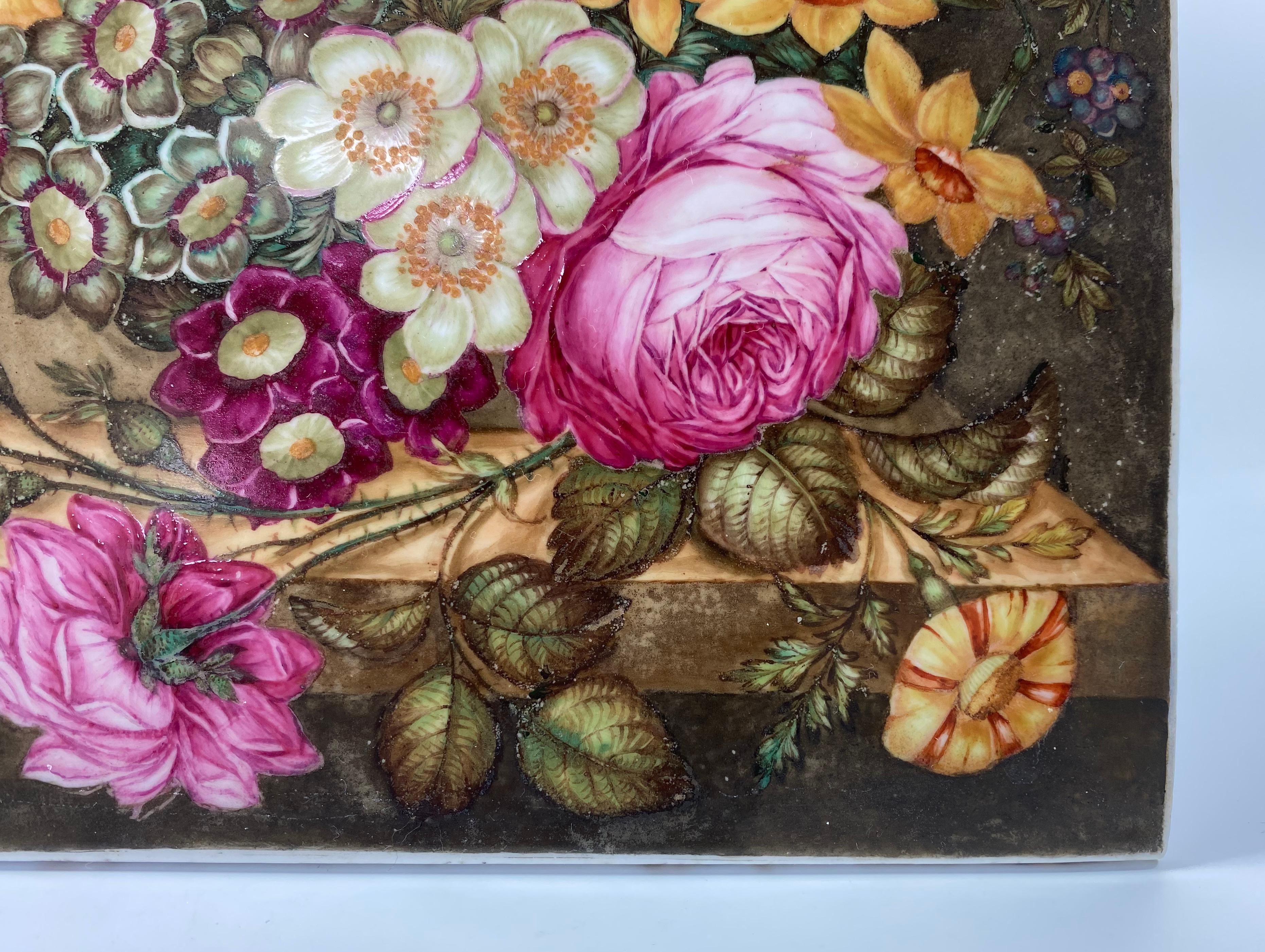 Derby Porcelain Plaque, James Rouse Senior, Dated 1885 1