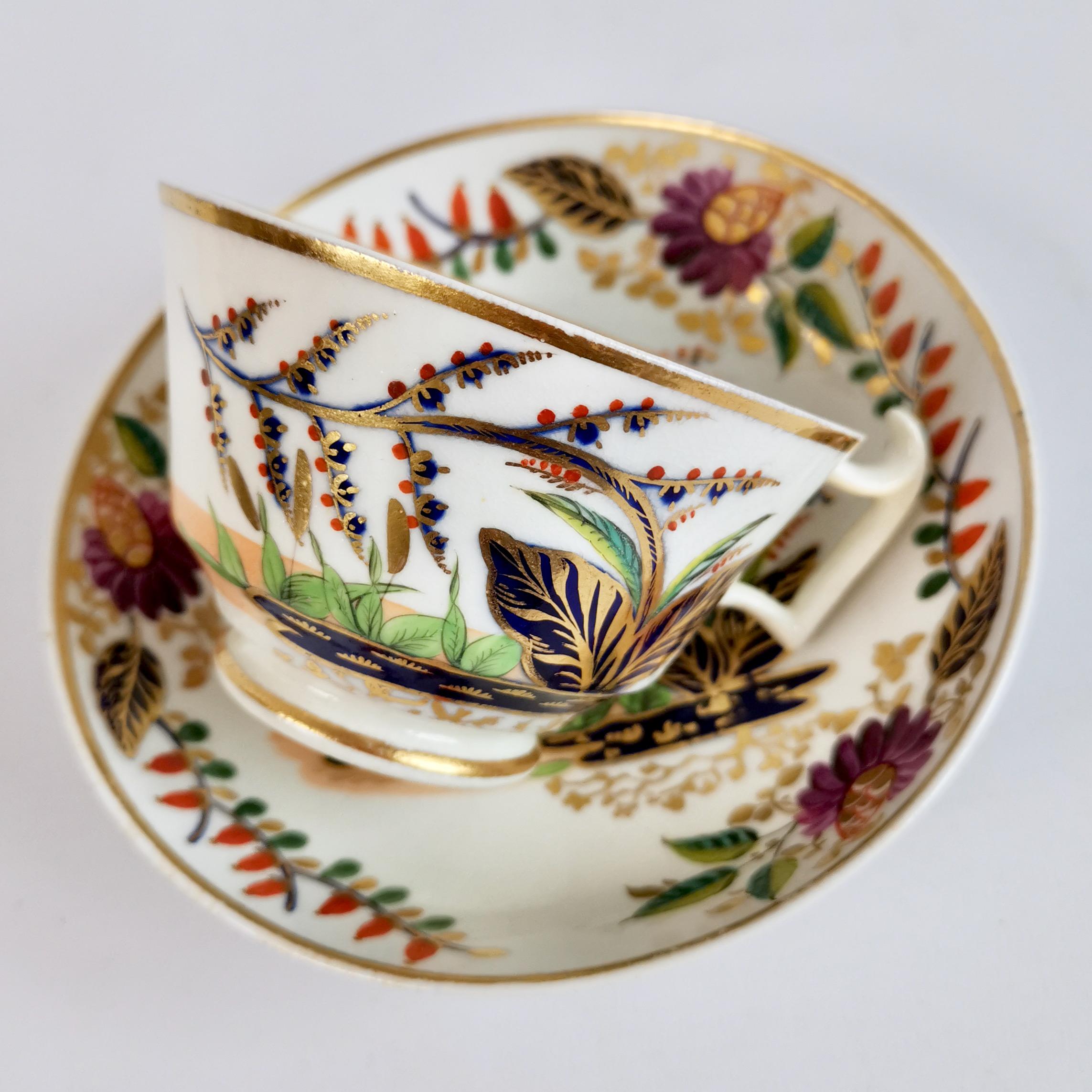Early 19th Century Derby Porcelain Teacup, Japan Pattern with Ducks, Regency, 1815-1820